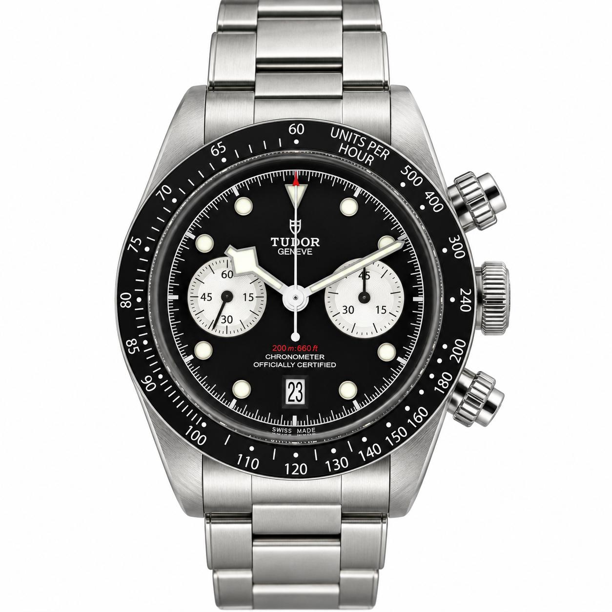 Tudor Black Bay Chronograph Black Dial Steel Automatic Watch 79360N