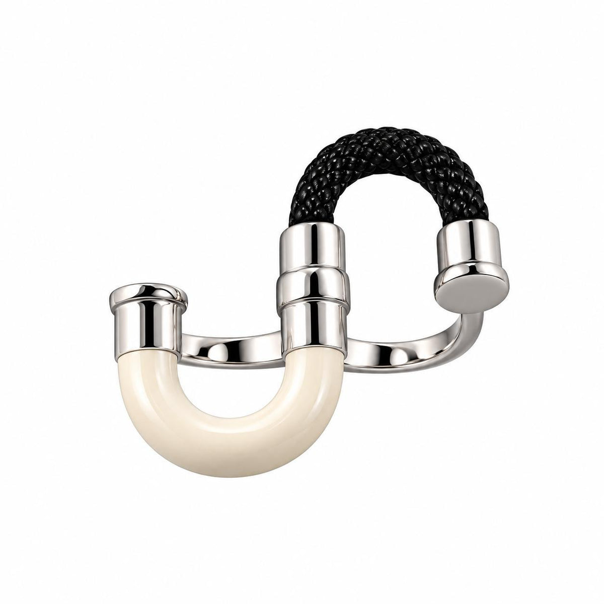 Lalique 1927 Double Finger Silver Plated Ring 10651400