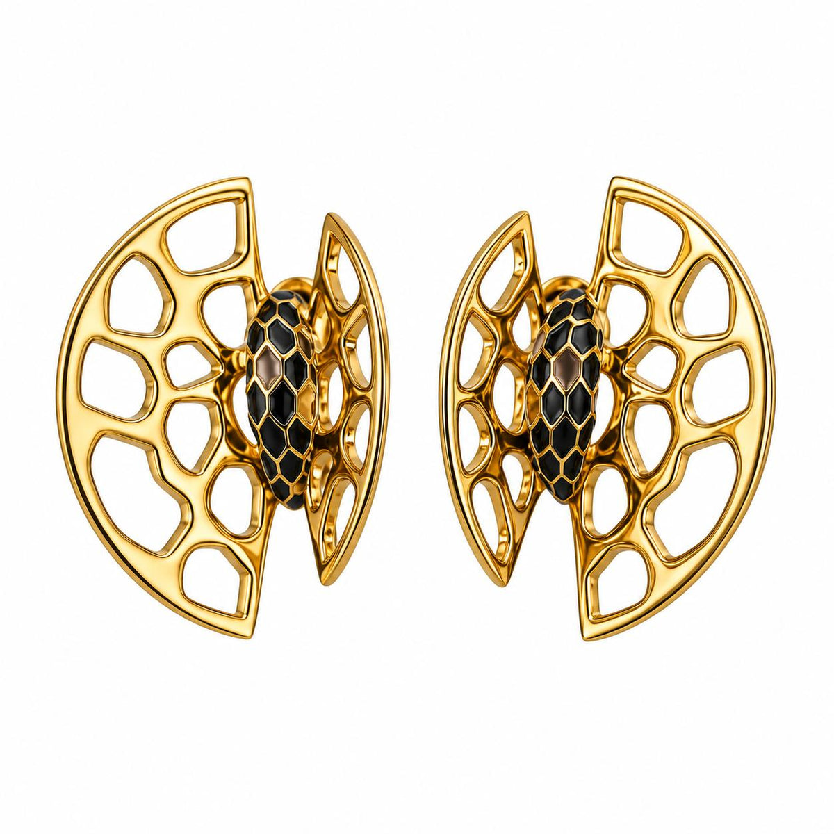 Lalique Opera National De Paris Euridice Crystal Gold Plated Earrings 10661300