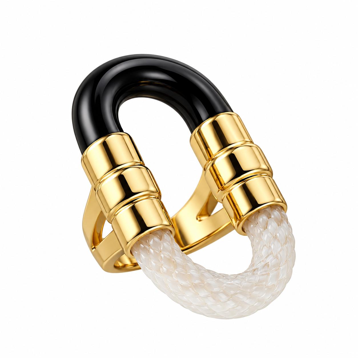 Lalique 1927 White Crystal Gold Plated Ring 10656400