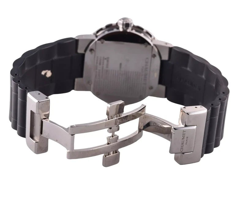 Chaumet Nada Black Rubber Stainless Steel Watch