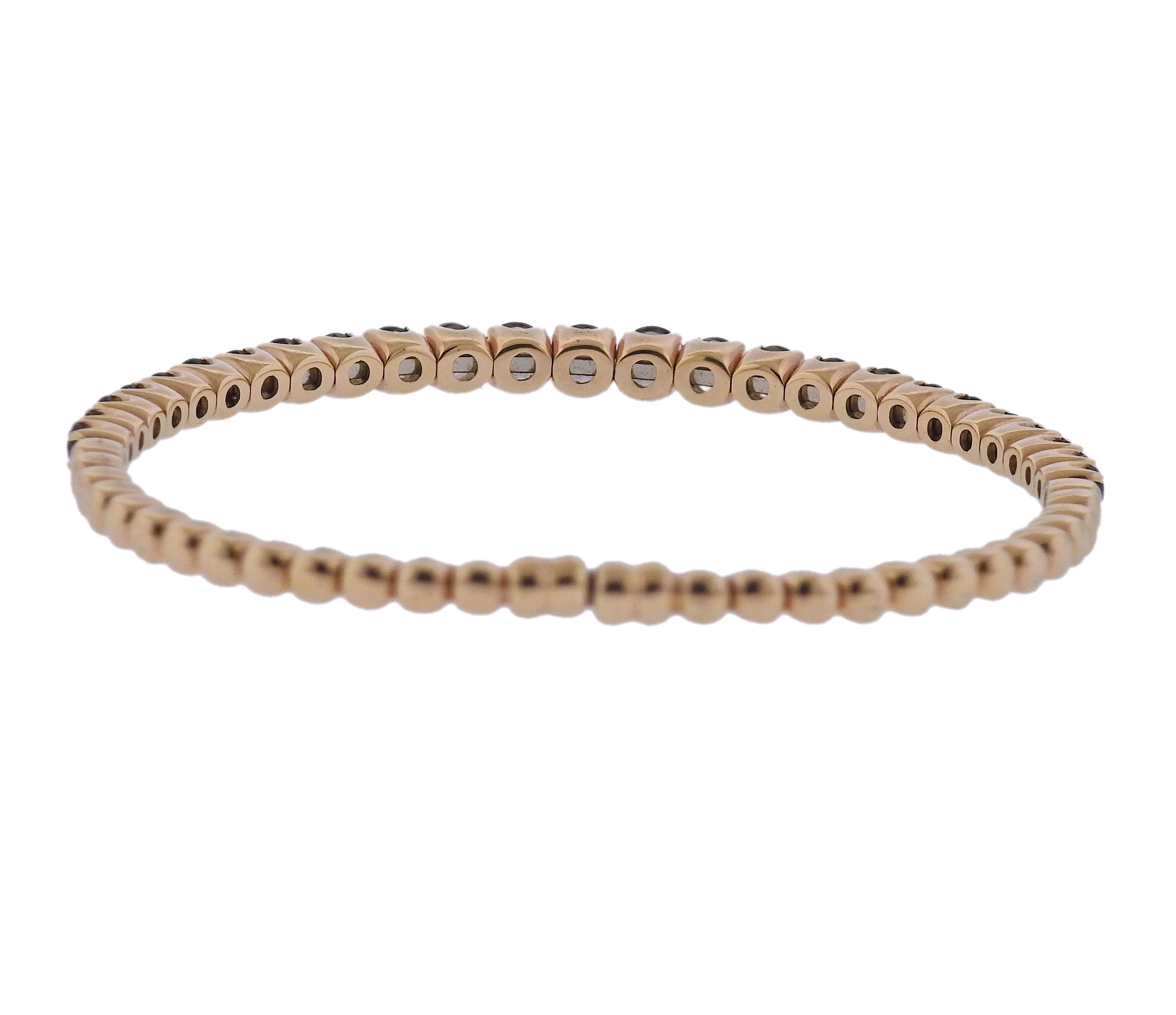 Bucherer Gold Smoky Quartz Bangle Bracelet