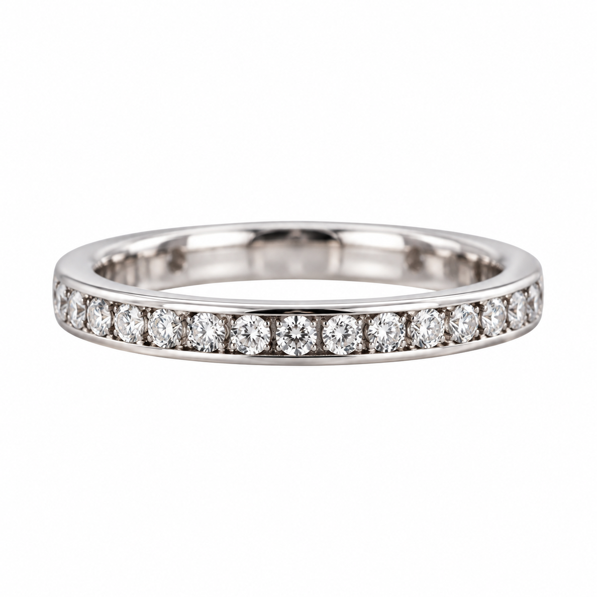 14k Gold Diamond Eternity Wedding Band Ring