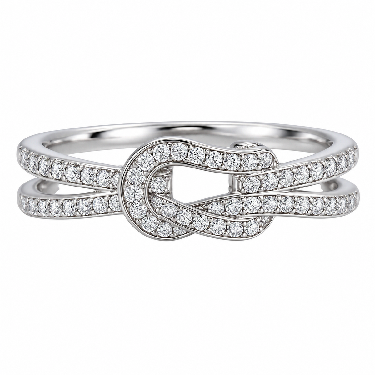 Fred Force 10 18k White Gold Diamond Small Model Ring