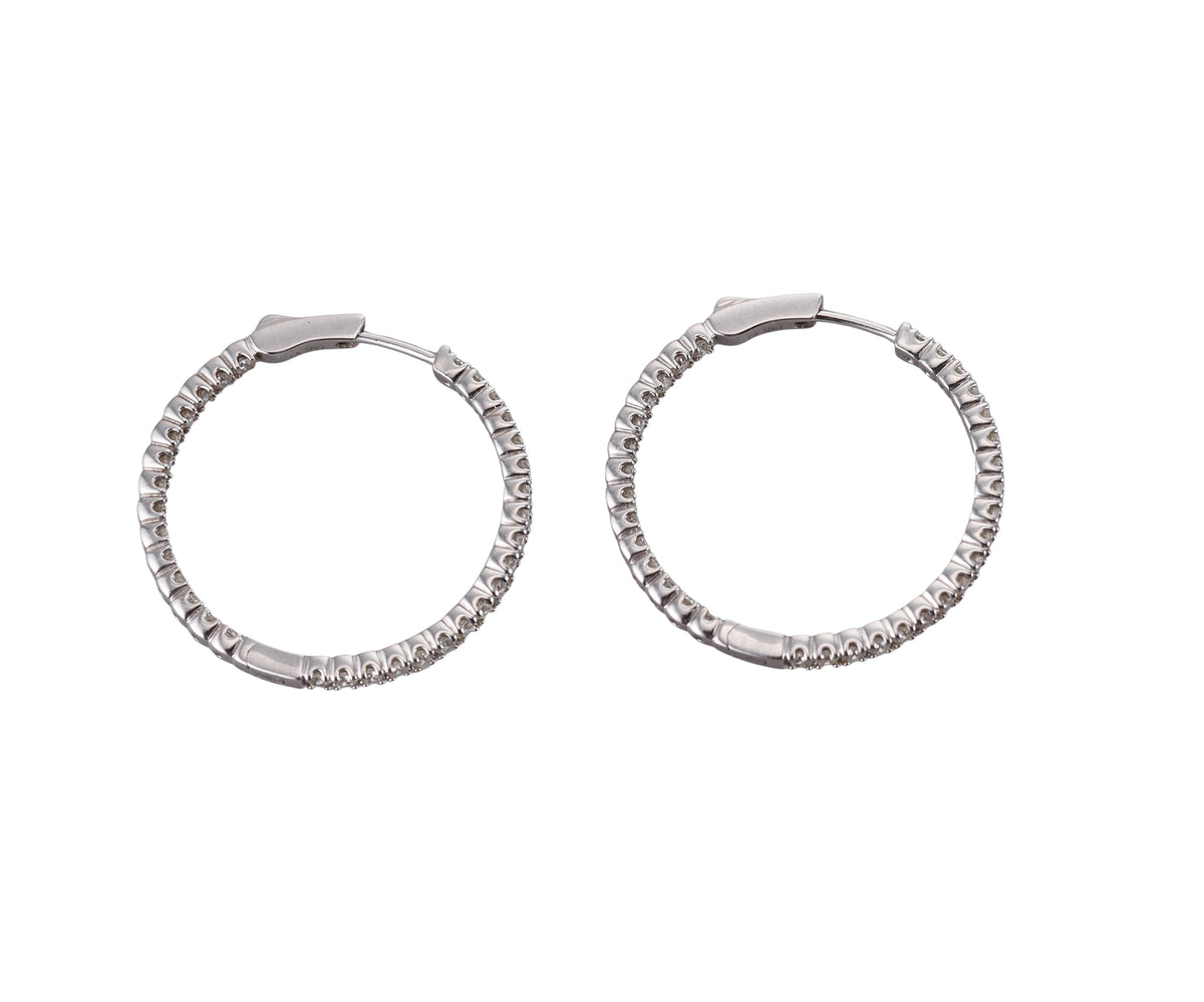 Diamond Gold Hoop Earrings
