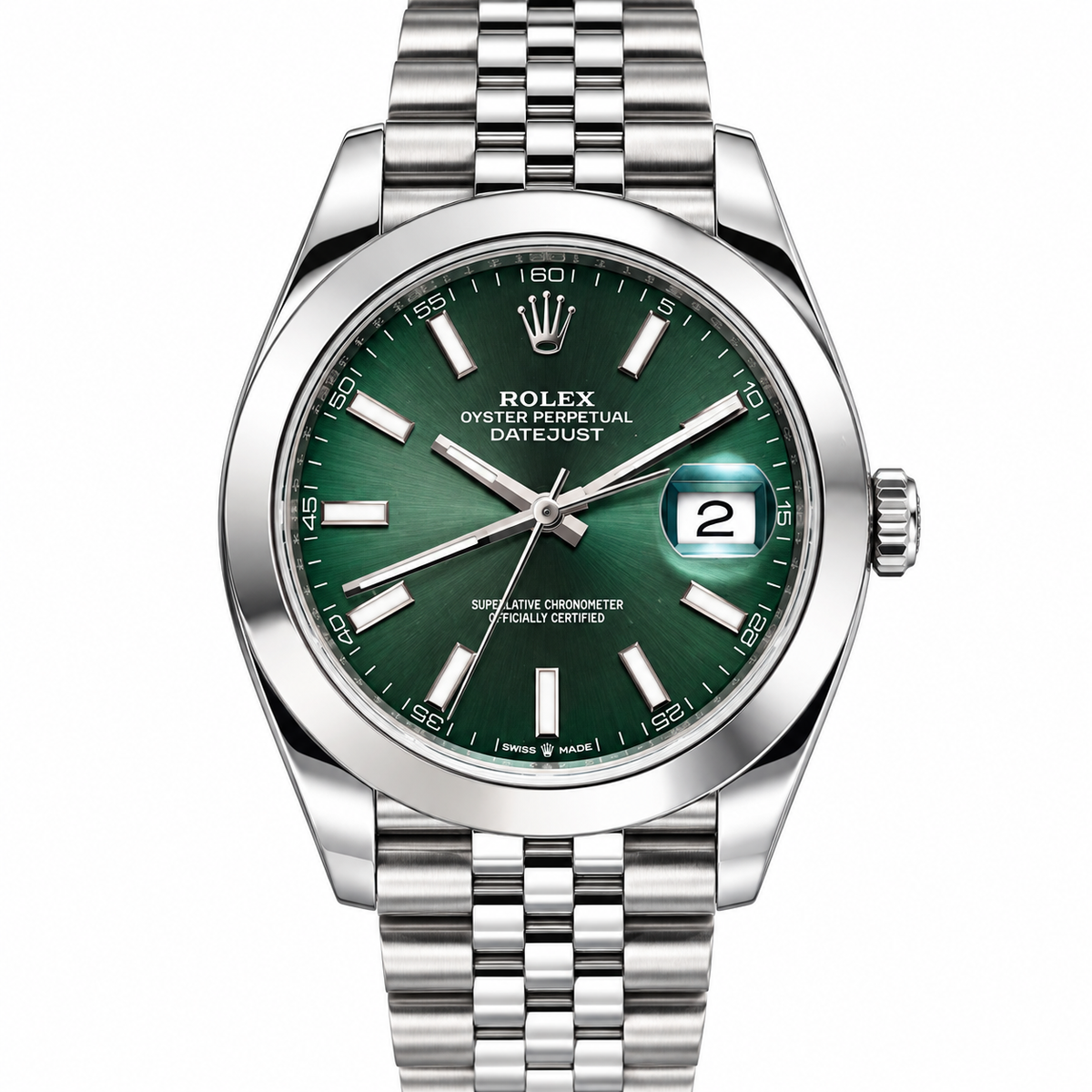 Rolex Datejust 41 Mint Green Dial Steel Automatic Watch 126300