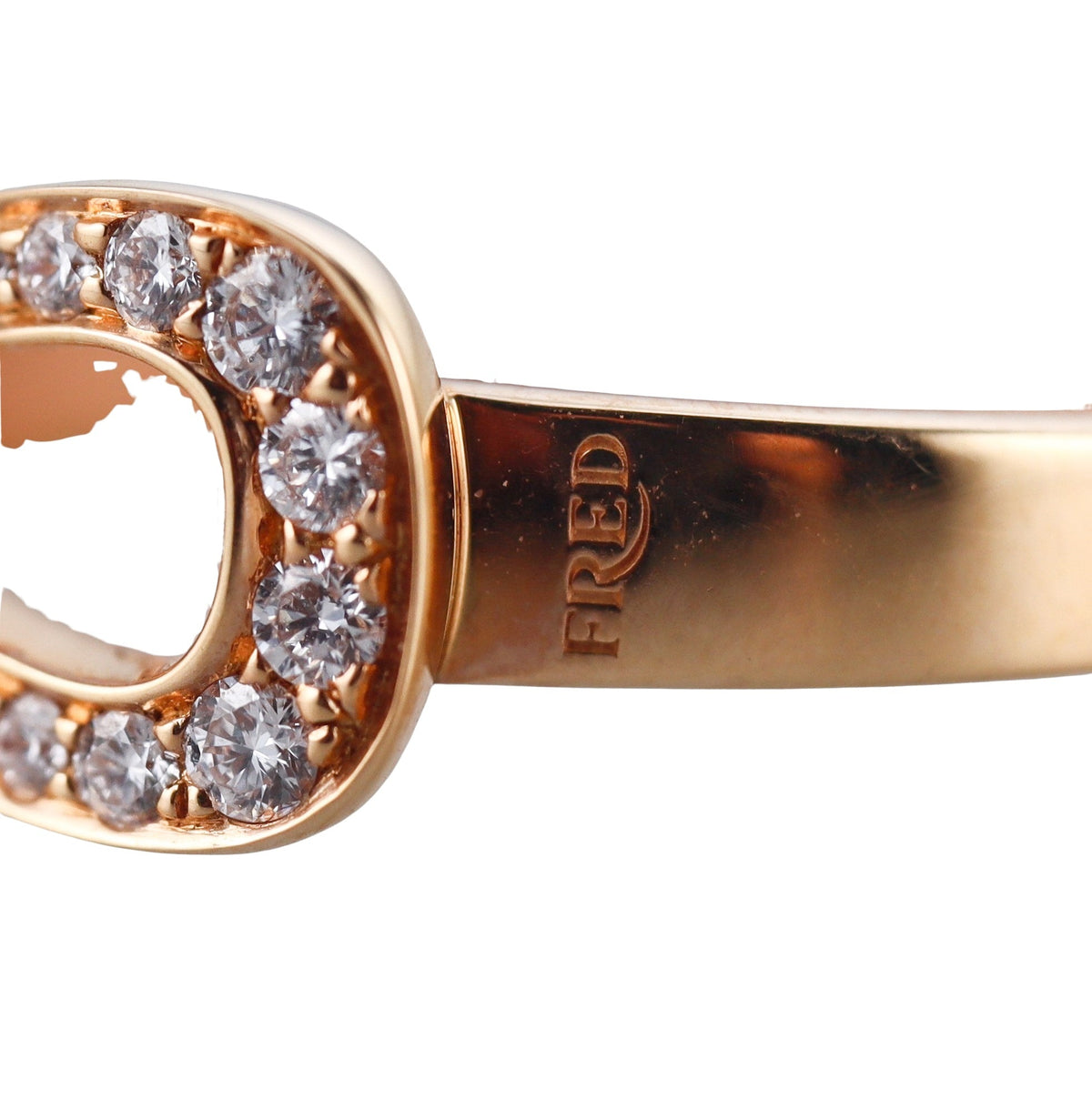 Fred Force 10 18k Rose Gold Diamond Med Model Ring