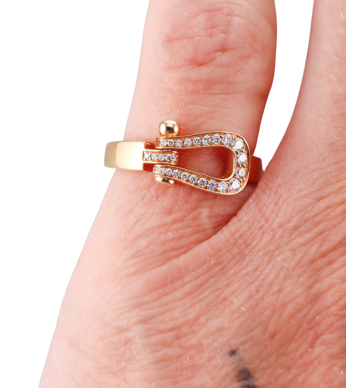 Fred Force 10 18k Rose Gold Diamond Med Model Ring