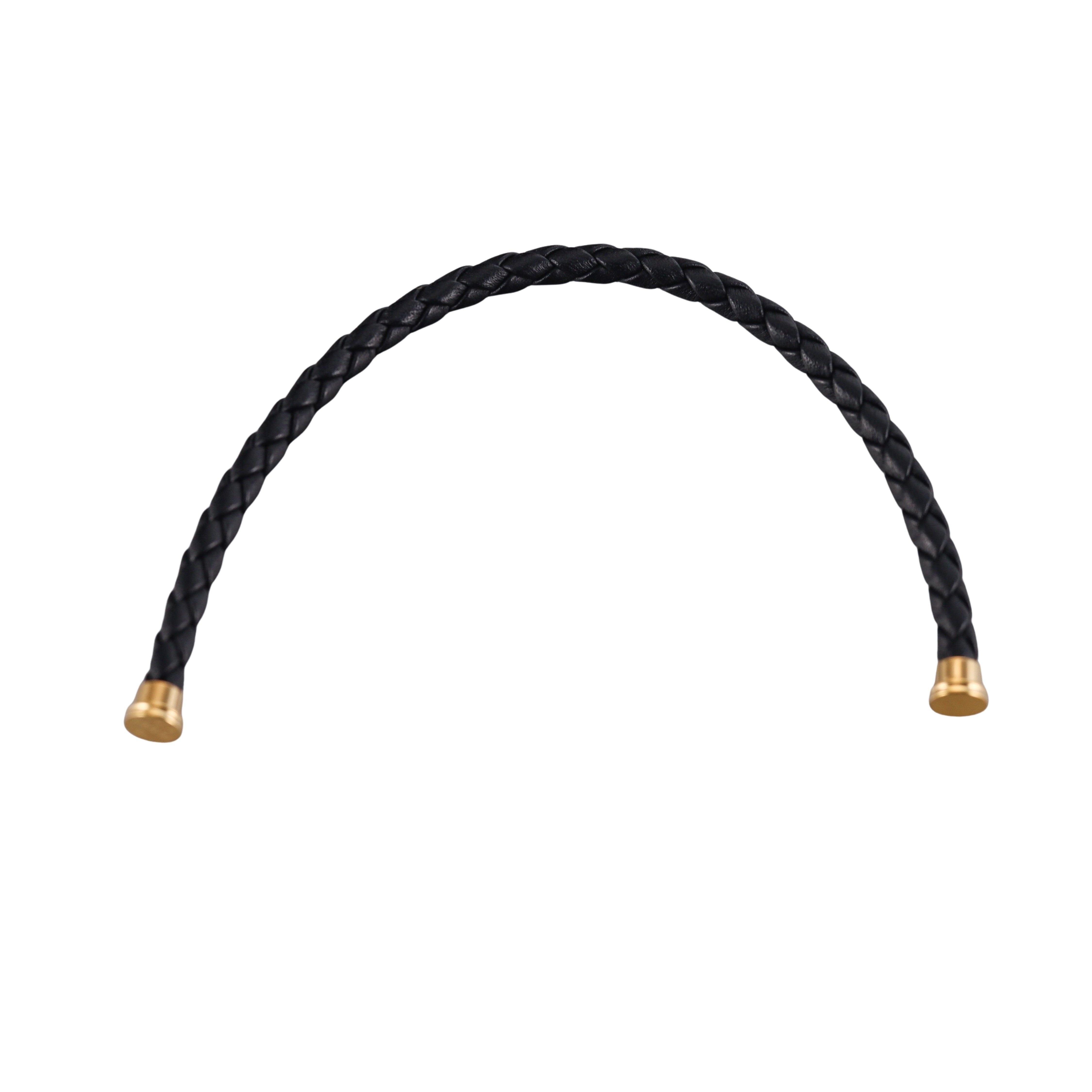 Fred Force 10 Bracelet Black Leather Cable Large QA-1739