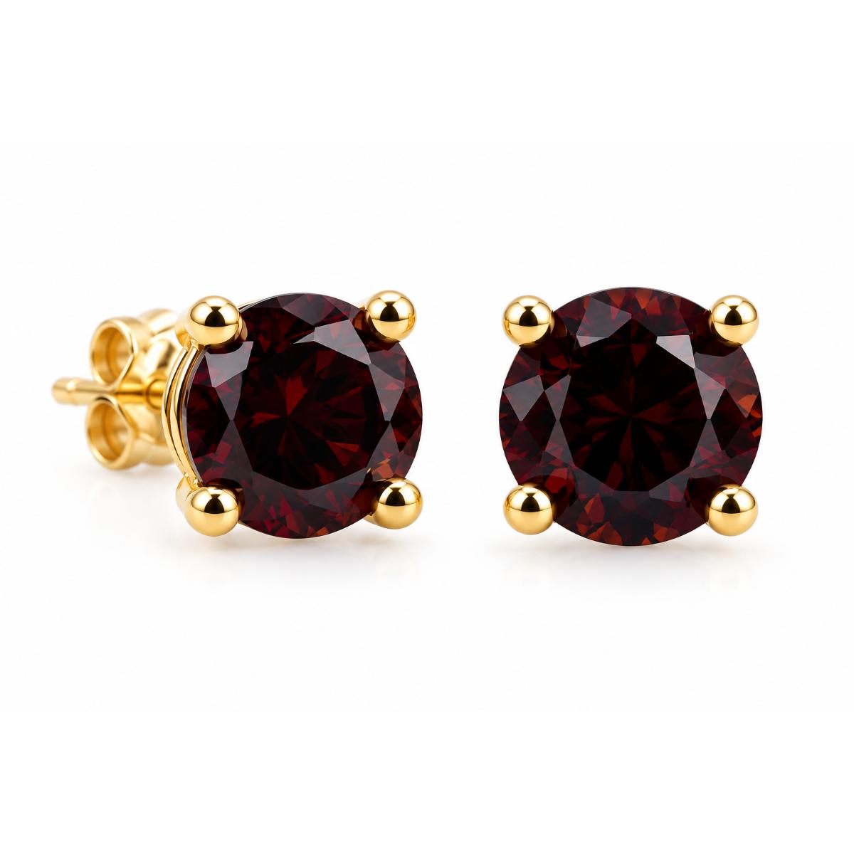 Kallati Fancy Color 1.00ctw Diamond Gold Stud Earrings