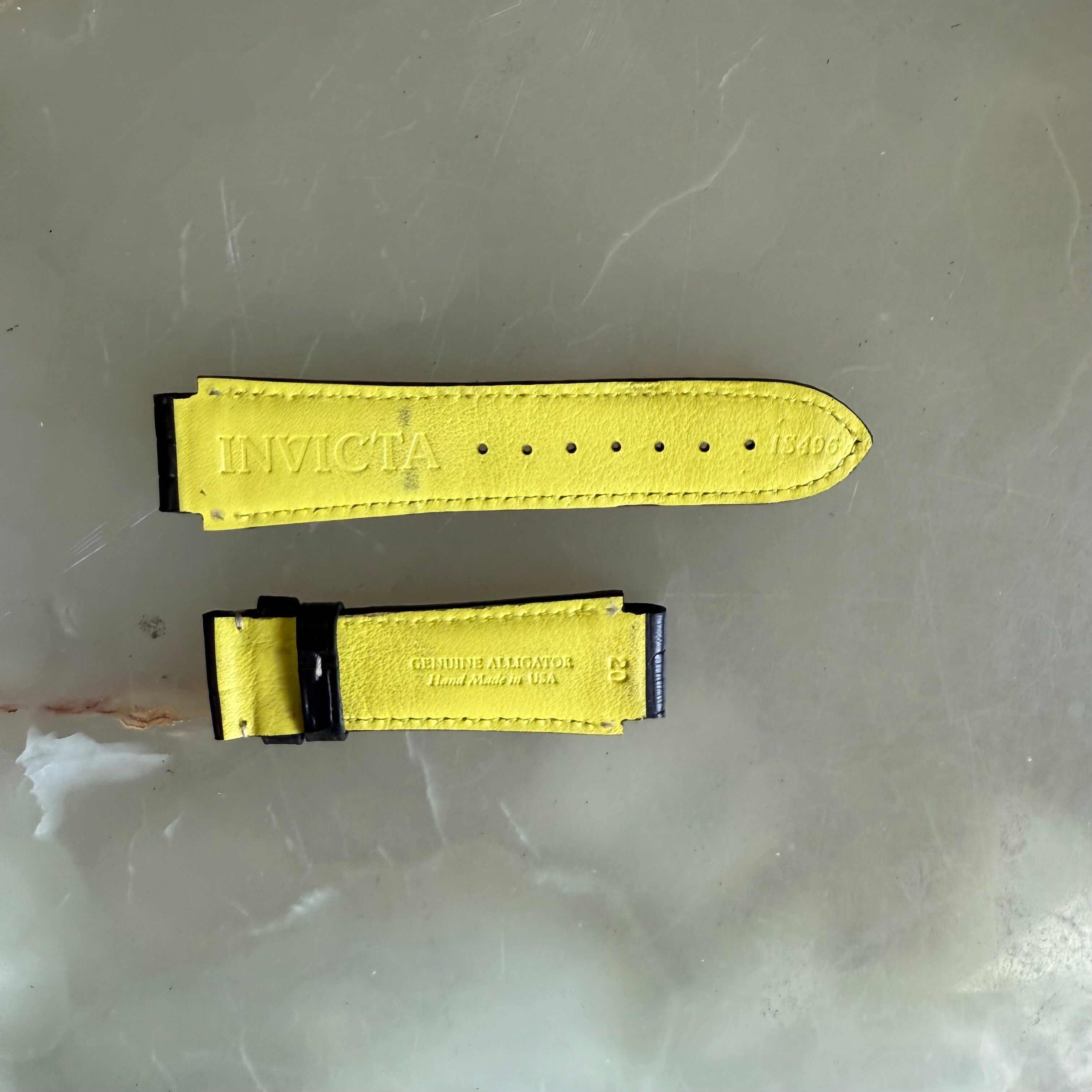 Genuine Alligator Black Watch Strap Band 19mm Padded & Stitched
