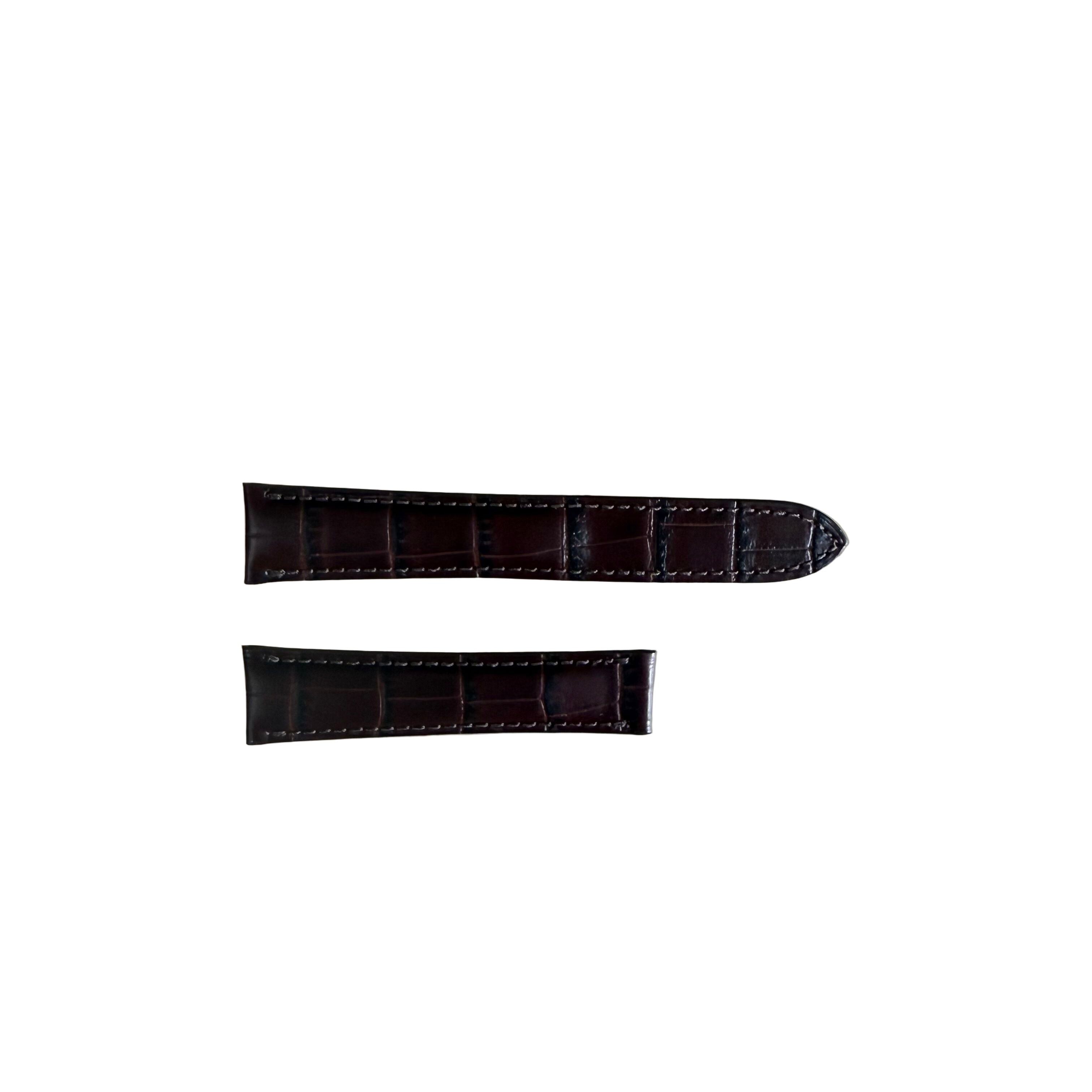 Genuine Alligator Brown Watch Strap Band 18mm Padded & Stitched