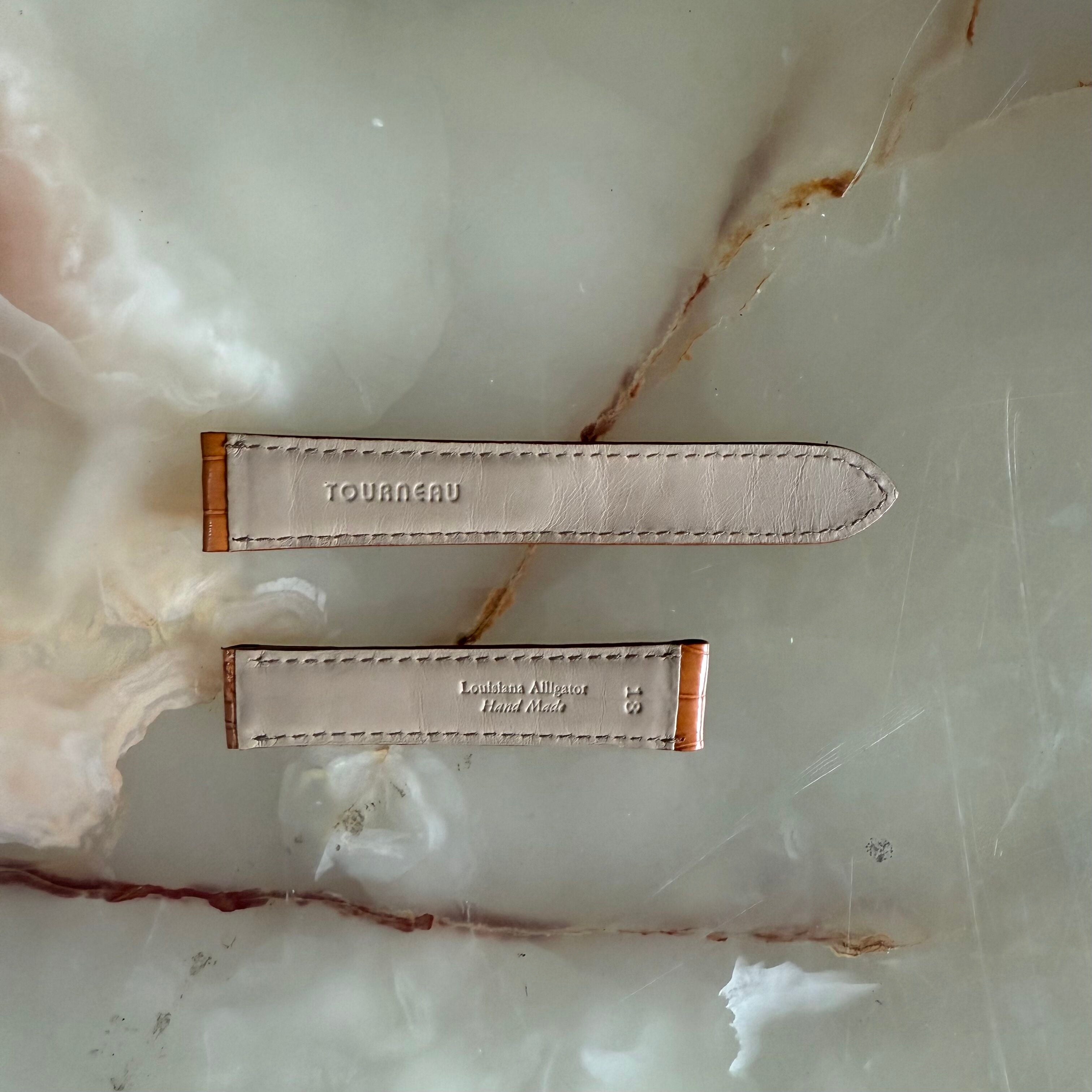 Genuine Alligator Brown Watch Strap Band 18mm Padded & Stitched