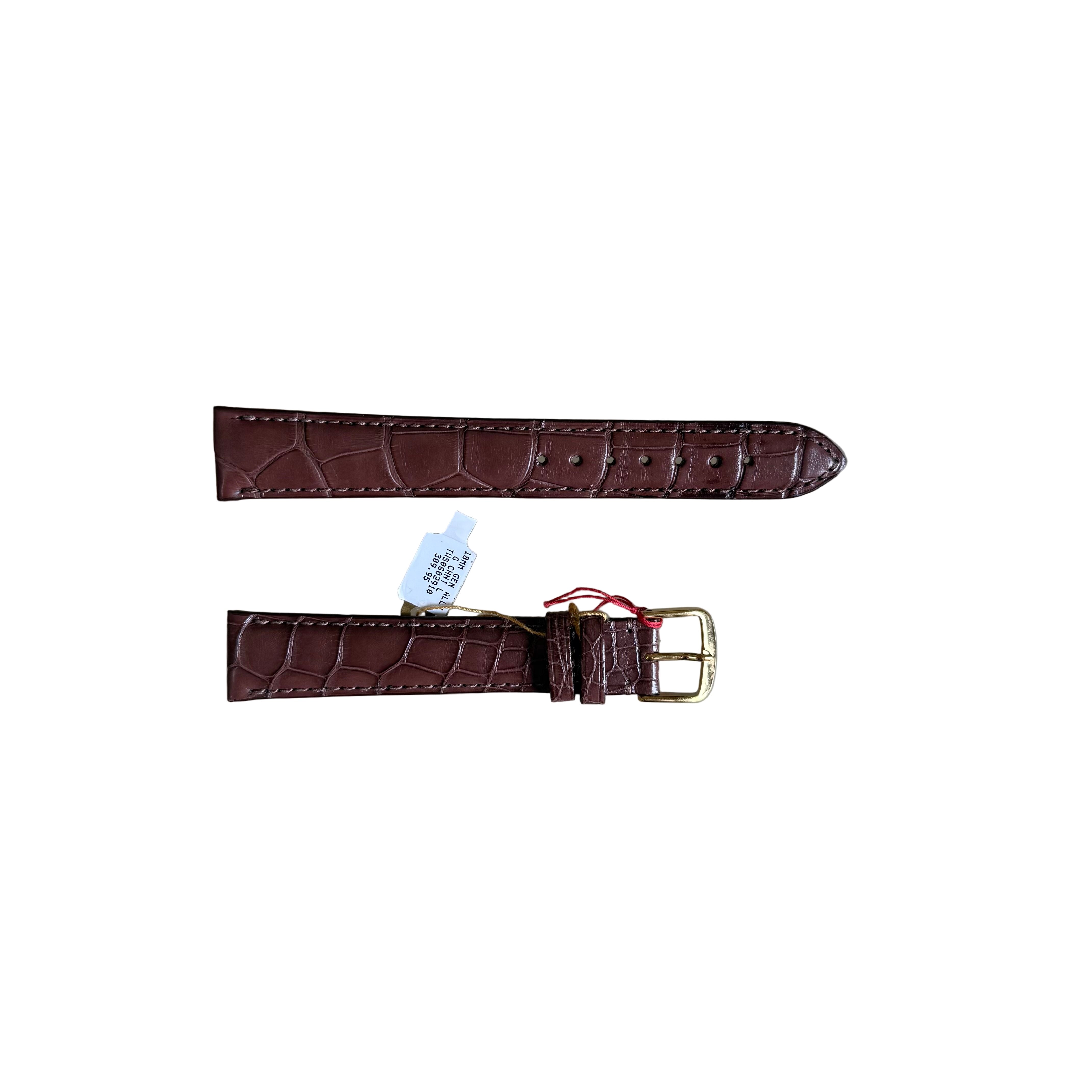 Genuine Alligator Brown Watch Strap Band 18mm Padded & Stitched w Buckle