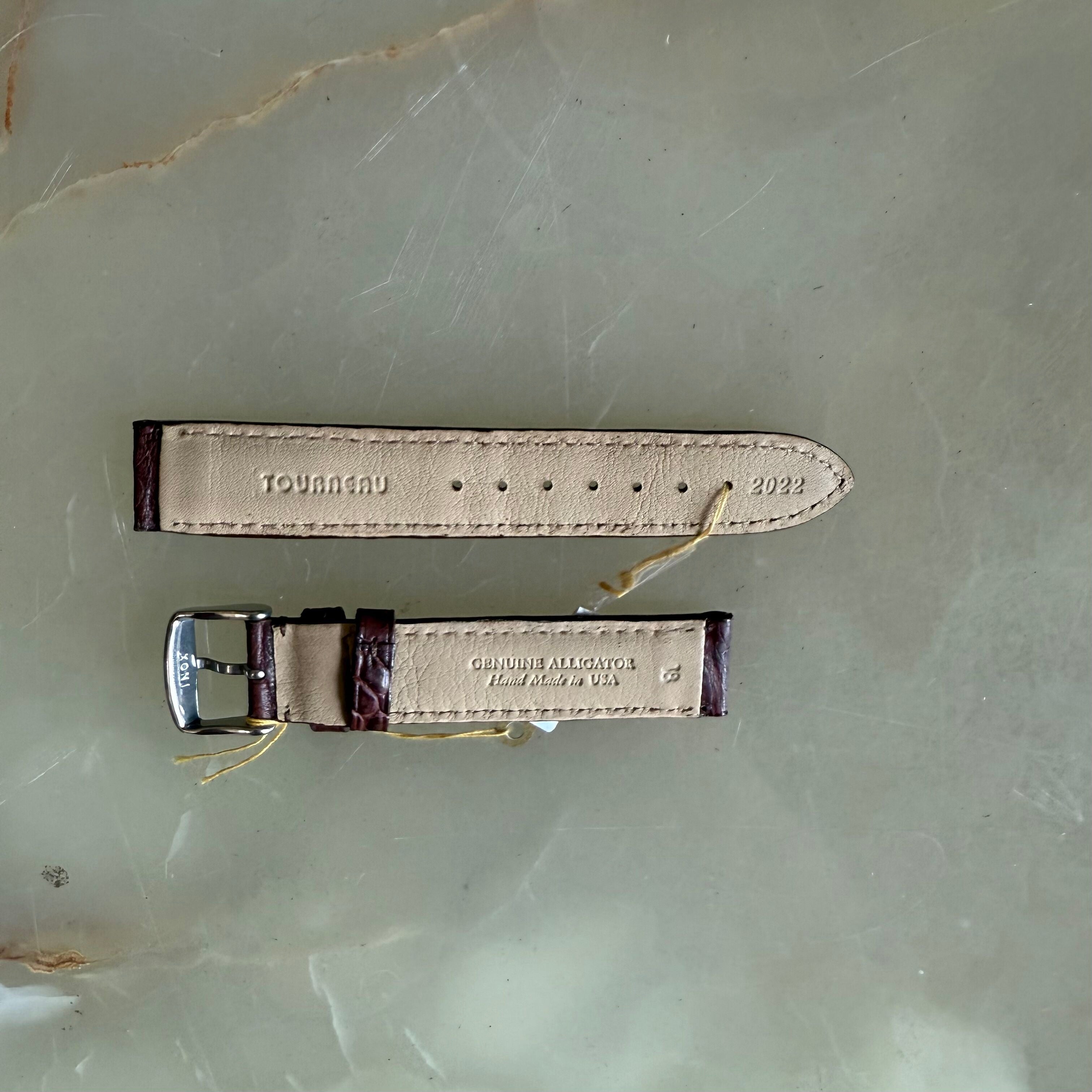 Genuine Alligator Brown Watch Strap Band 18mm Padded & Stitched with Buckle