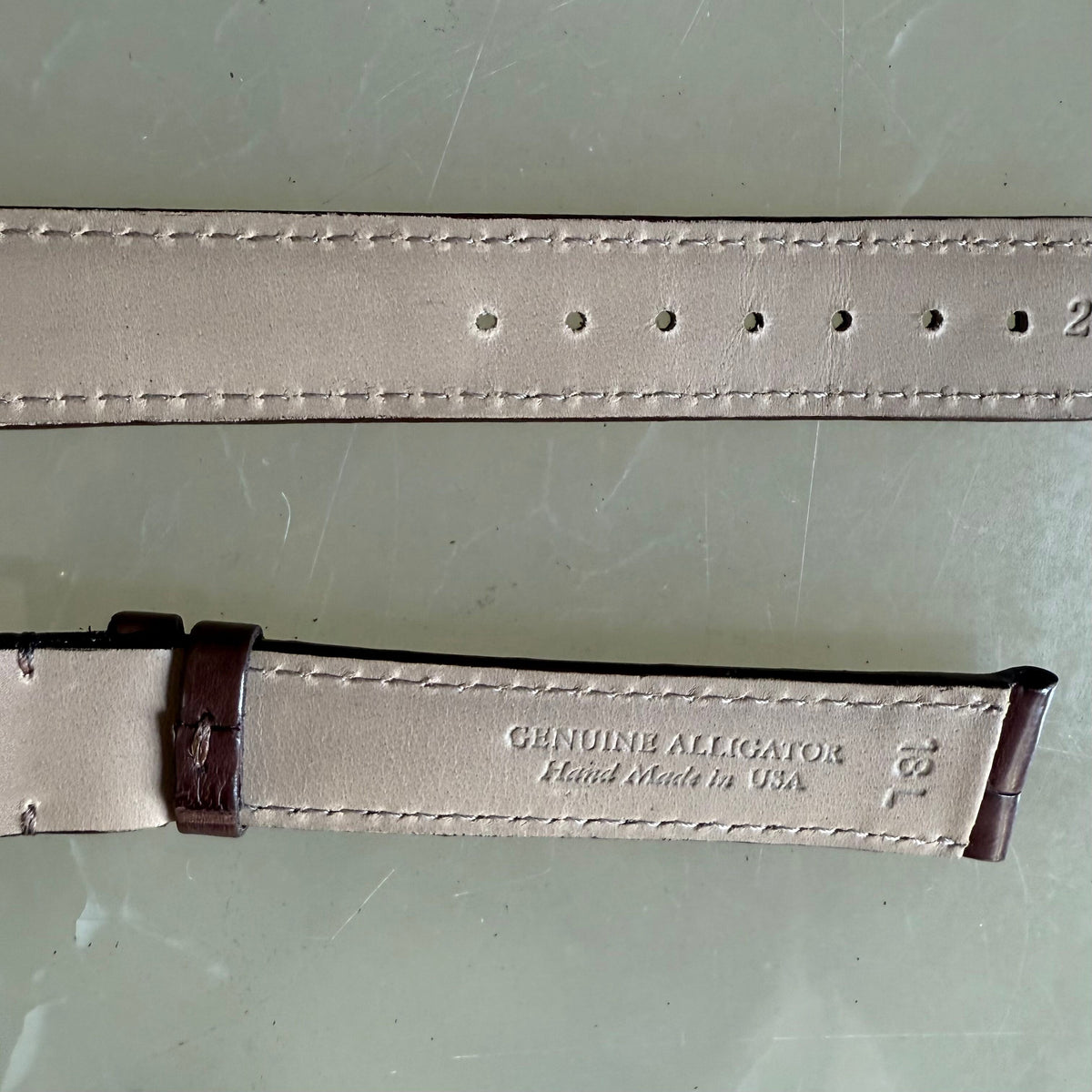 Genuine Alligator Brown Watch Strap Band 18mm with Buckle