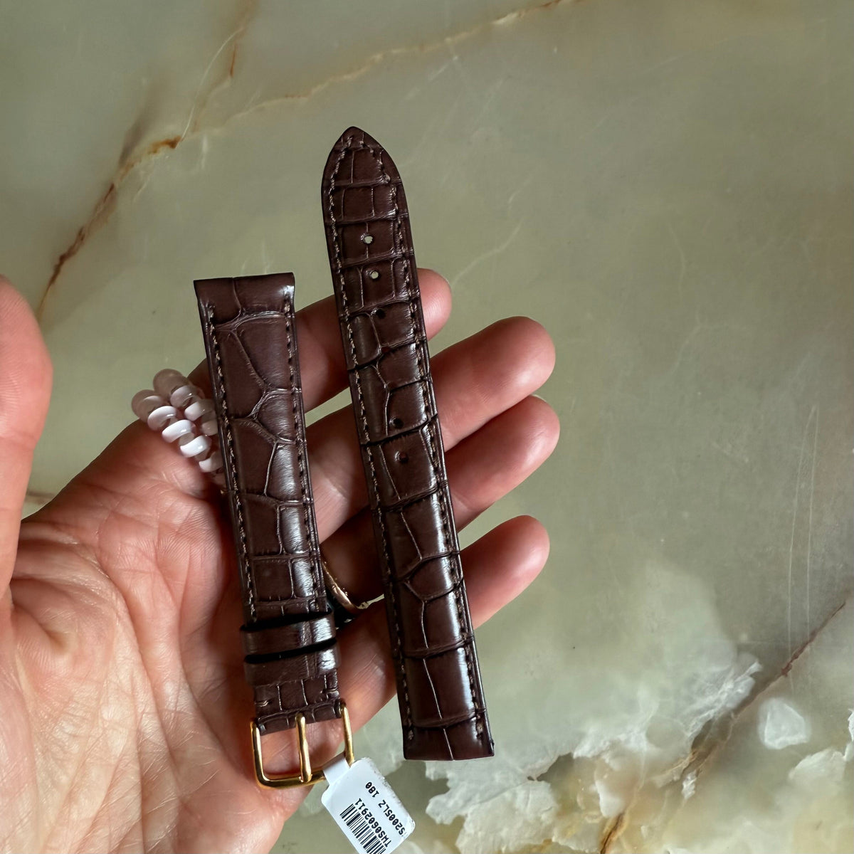 Genuine Alligator Brown Watch Strap Band 18mm with Buckle