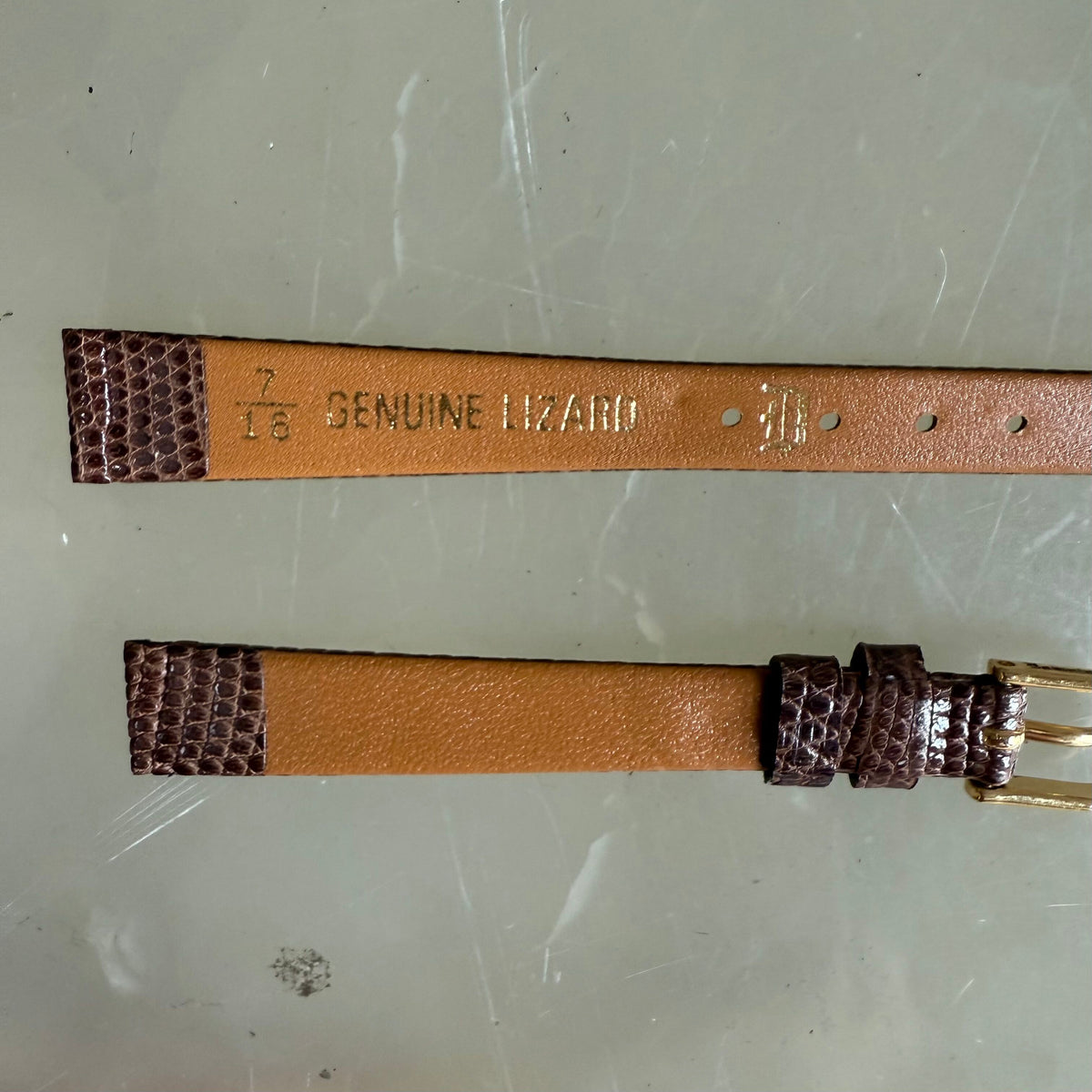 Genuine Lizard Brown Watch Strap Band 10mm w Buckle