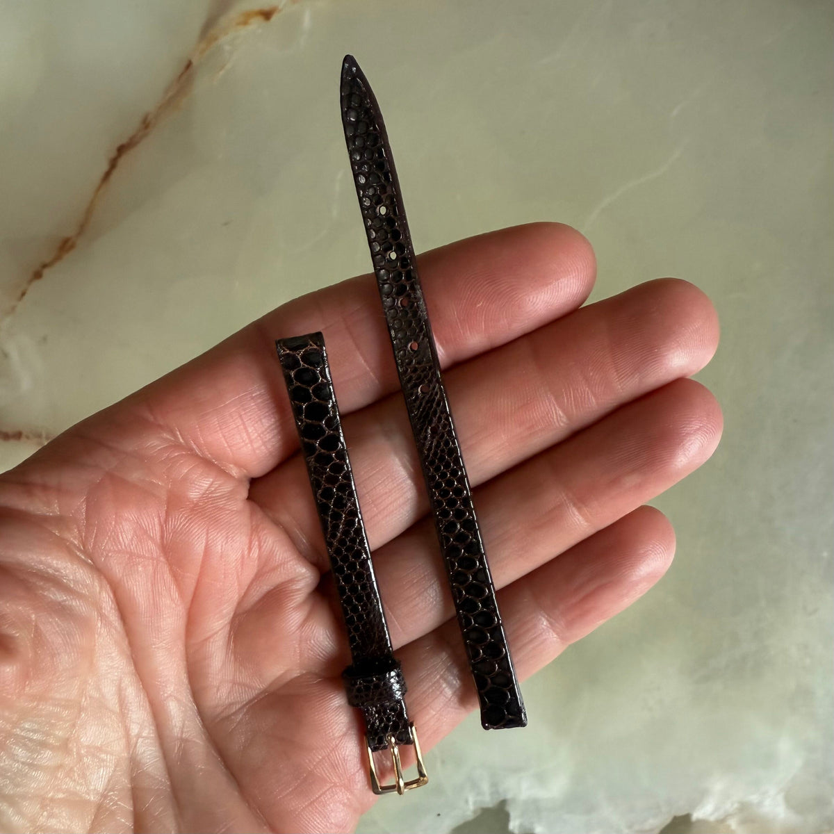 Genuine Lizard Brown Watch Strap Band 6mm w Buckle