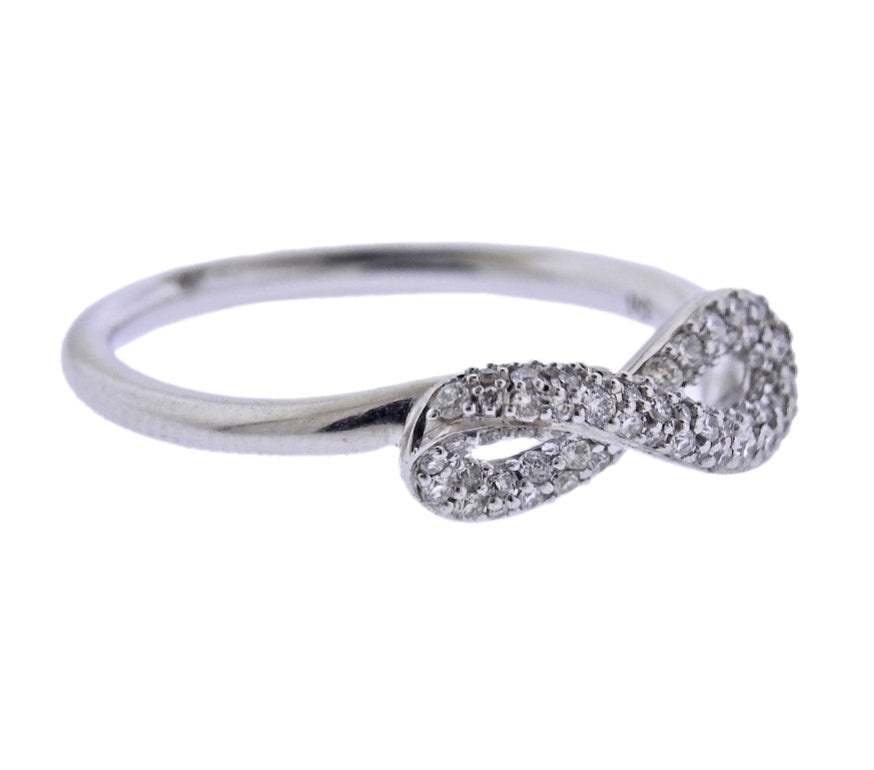 Georg Jensen Infinity Diamond Silver Ring 452