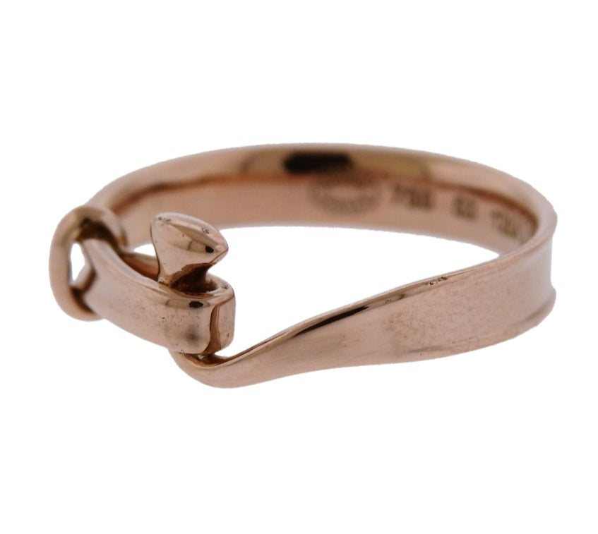 Georg Jensen Torun 18k Rose Gold Hook Ring