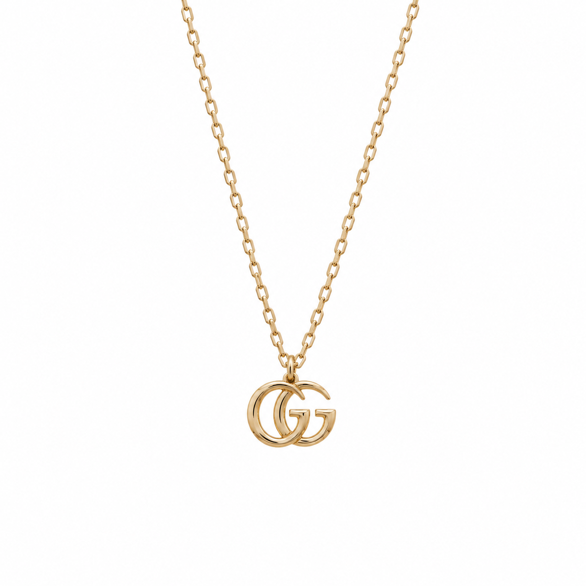 Gucci GG Running 18K Gold Pendant Paraiba Tourmaline Necklace