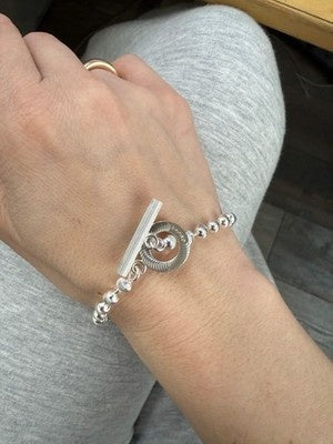Gucci Boule Sterling Silver Chain Toggle Bracelet