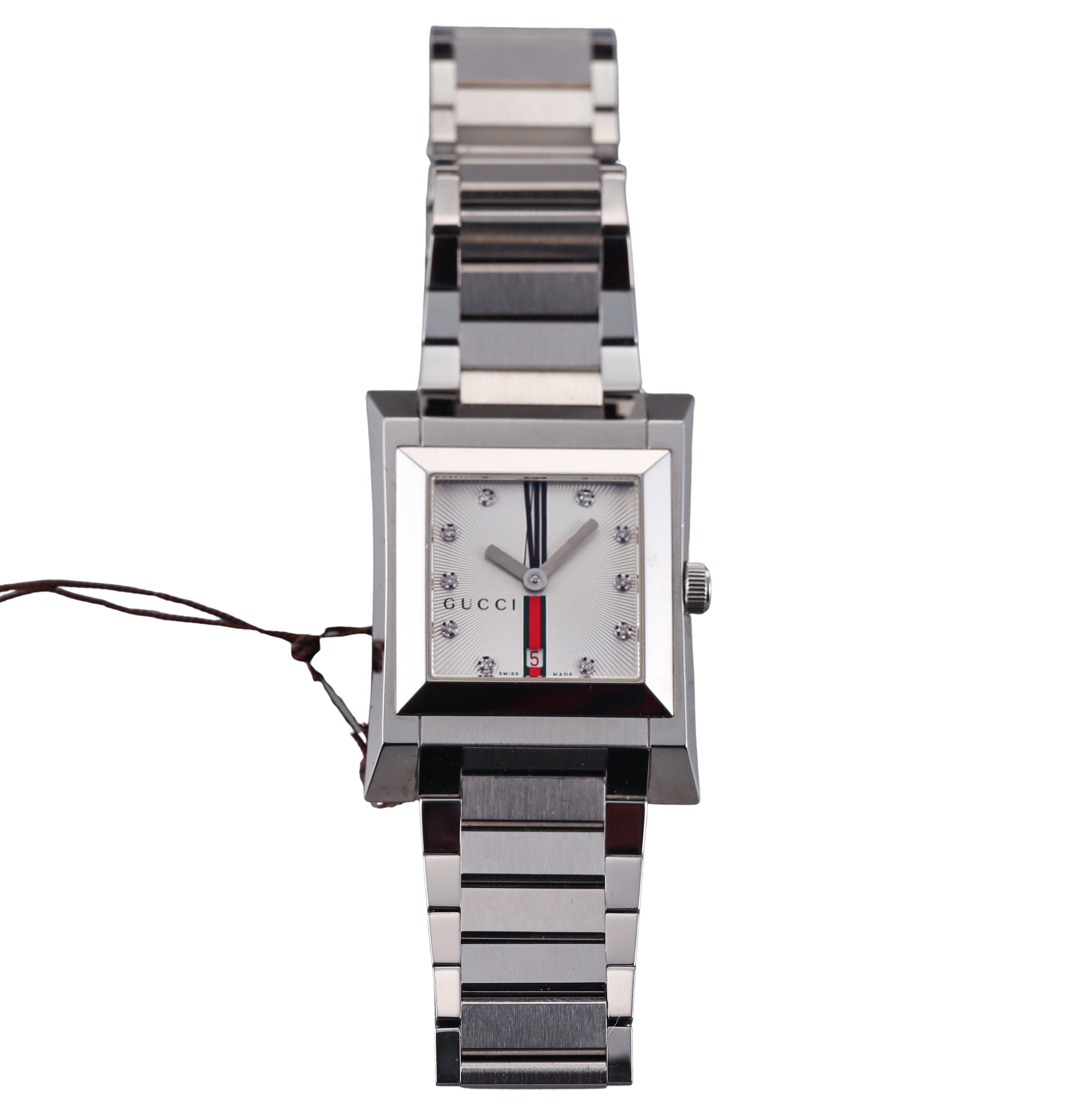 Gucci Guccio Diamond Stainless Steel Watch YA111403