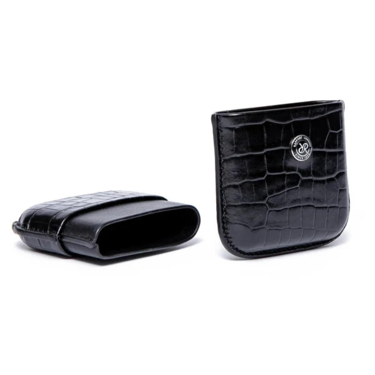 Rapport London Director's Range Leather Business Card Holder in Black