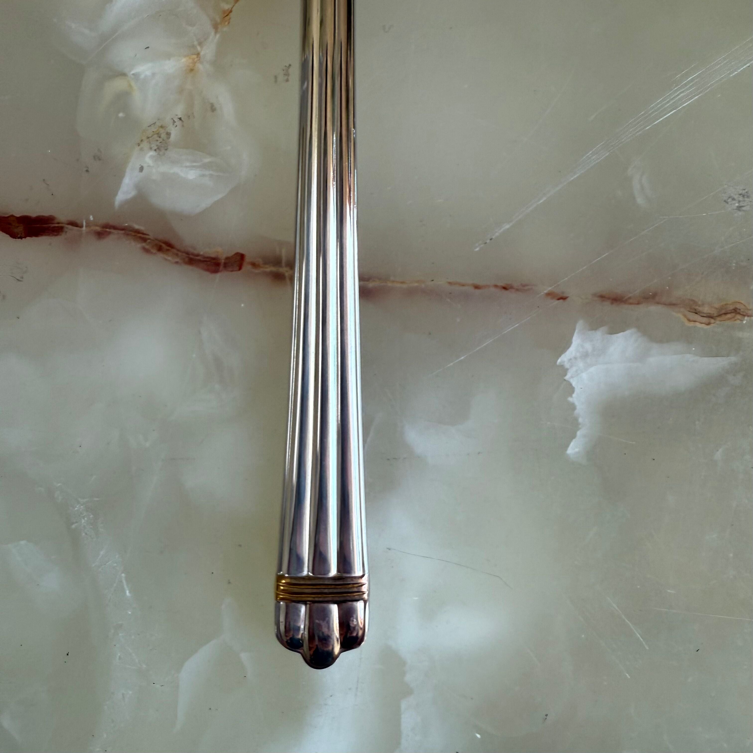 Christofle Aria Gold Ring Silver Plated Pastry Fork Set of 6 1022046