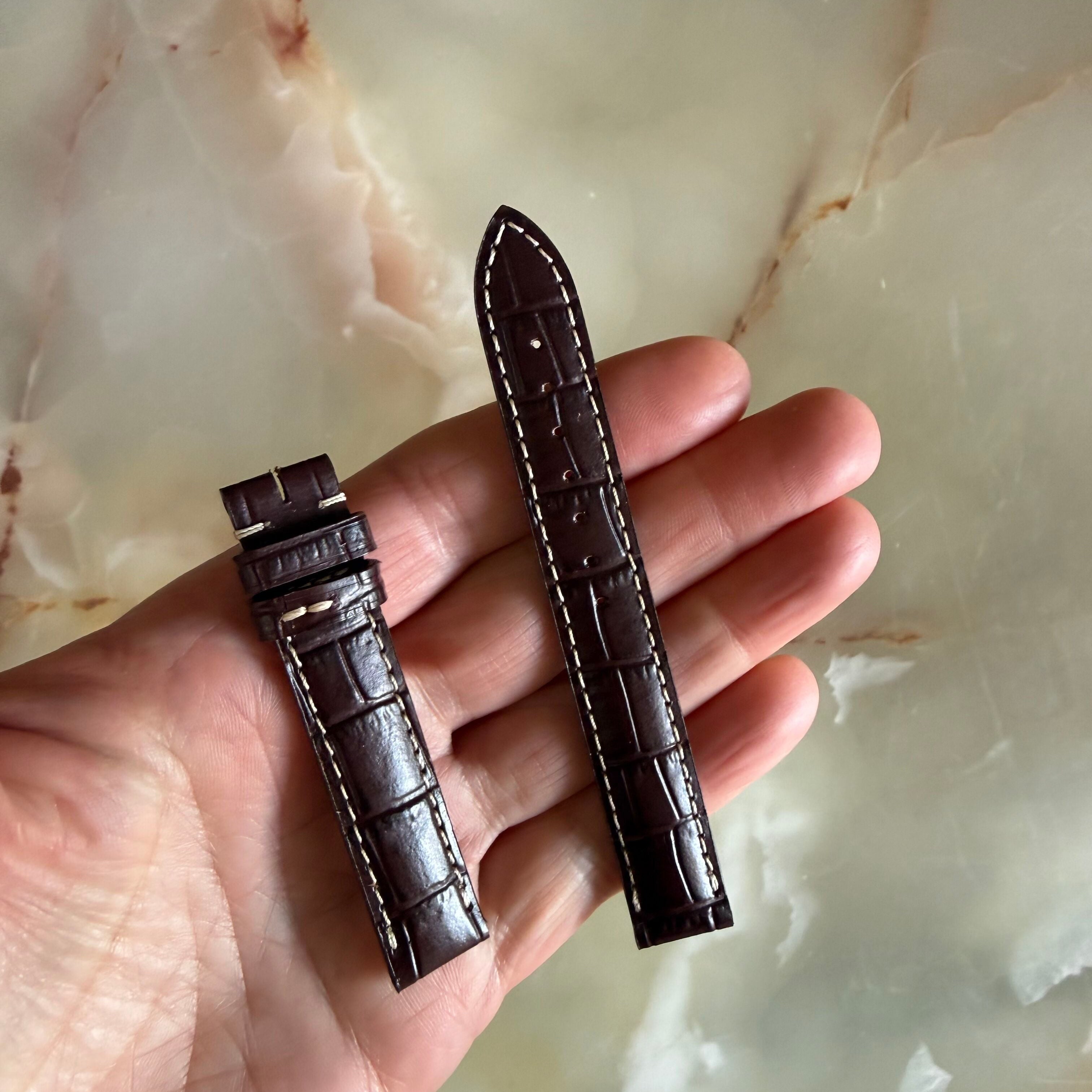 Authentic Longines Brown Alligator Watch Band Strap 14mm L682101356
