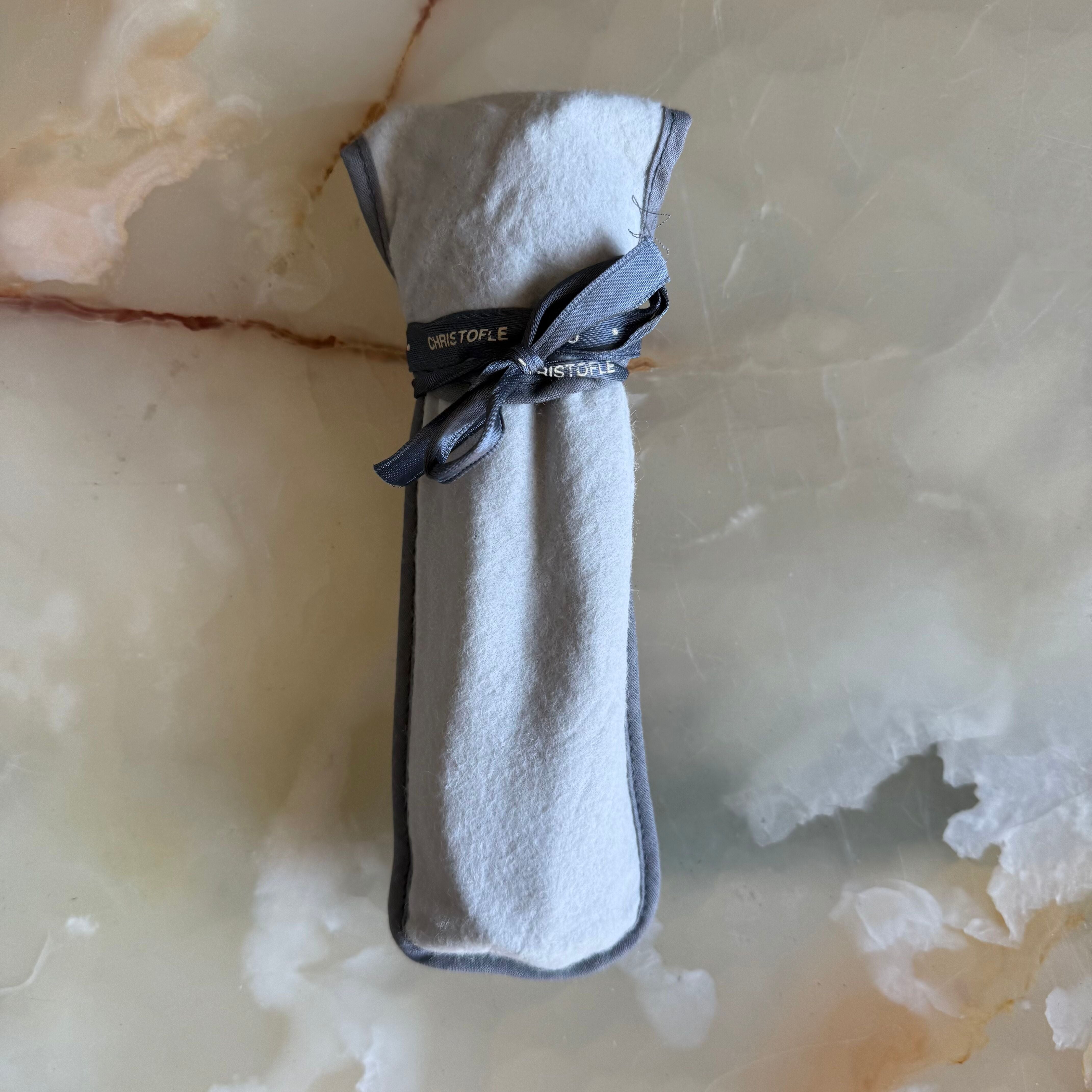 Christofle Aria Gold Ring Silver Plated Pastry Fork Set of 6 1022046