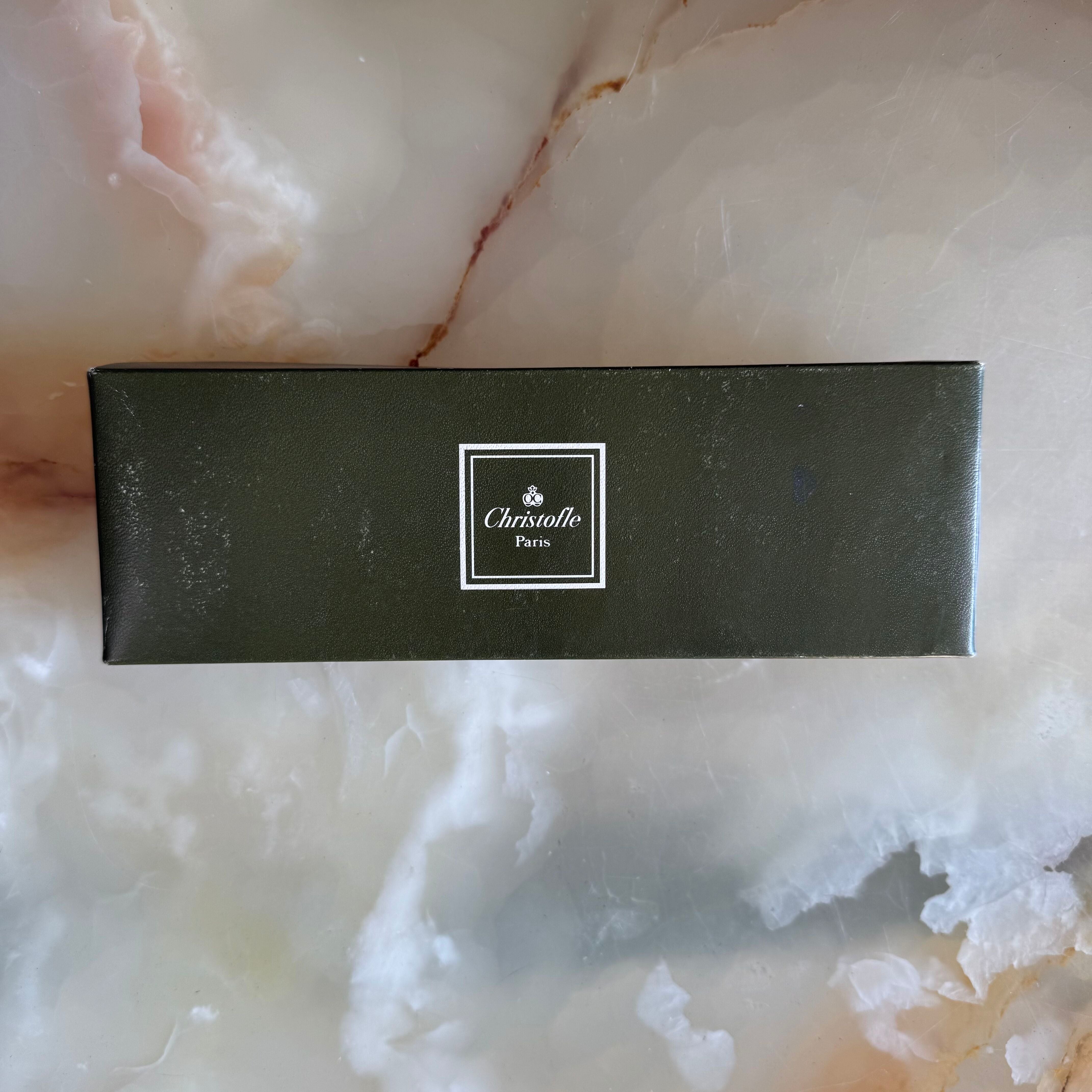 Christofle Aria Gold Ring Silver Plated Pastry Fork Set of 6 1022046