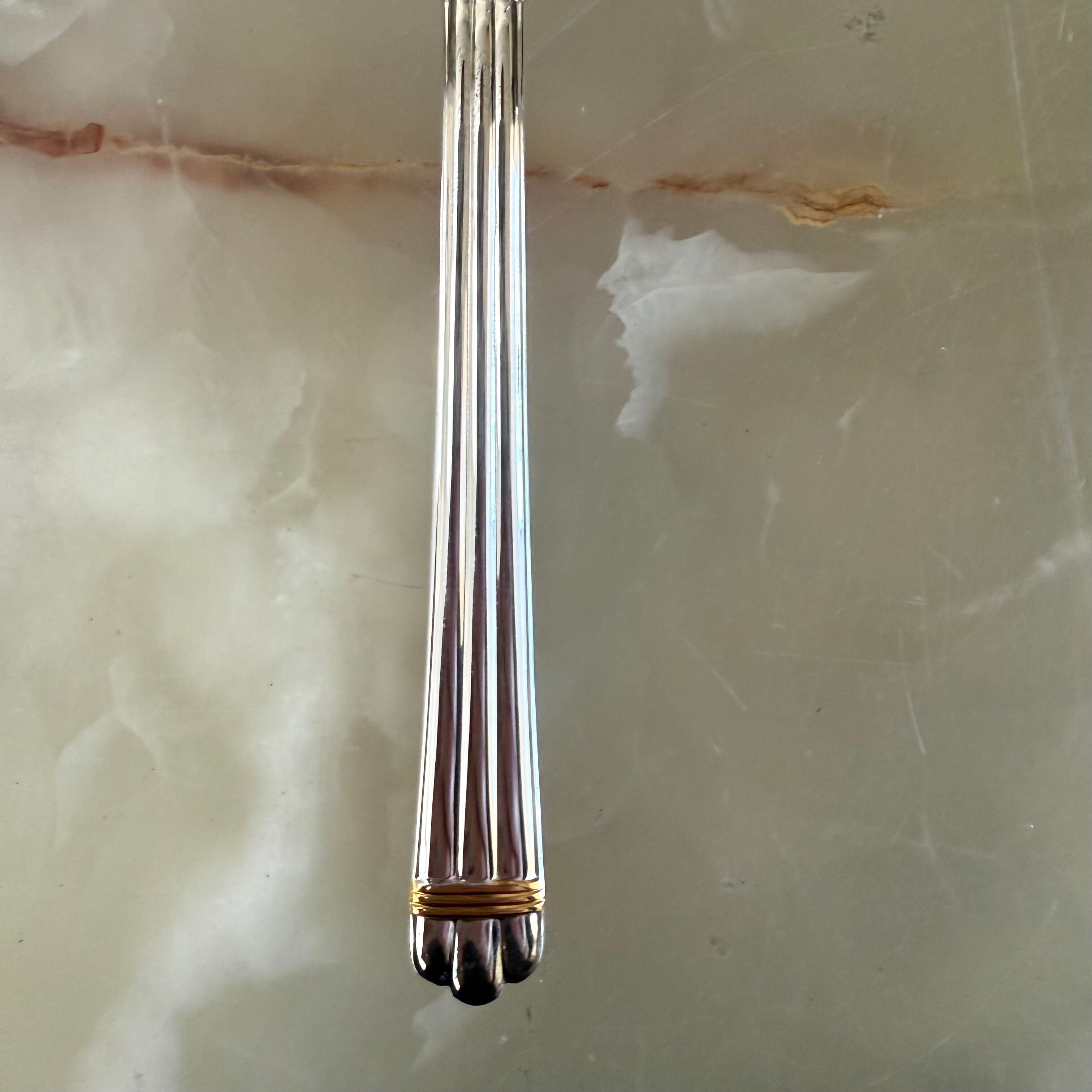 Christofle Aria Gold Ring Silver Plated Fish Knife Set of 6