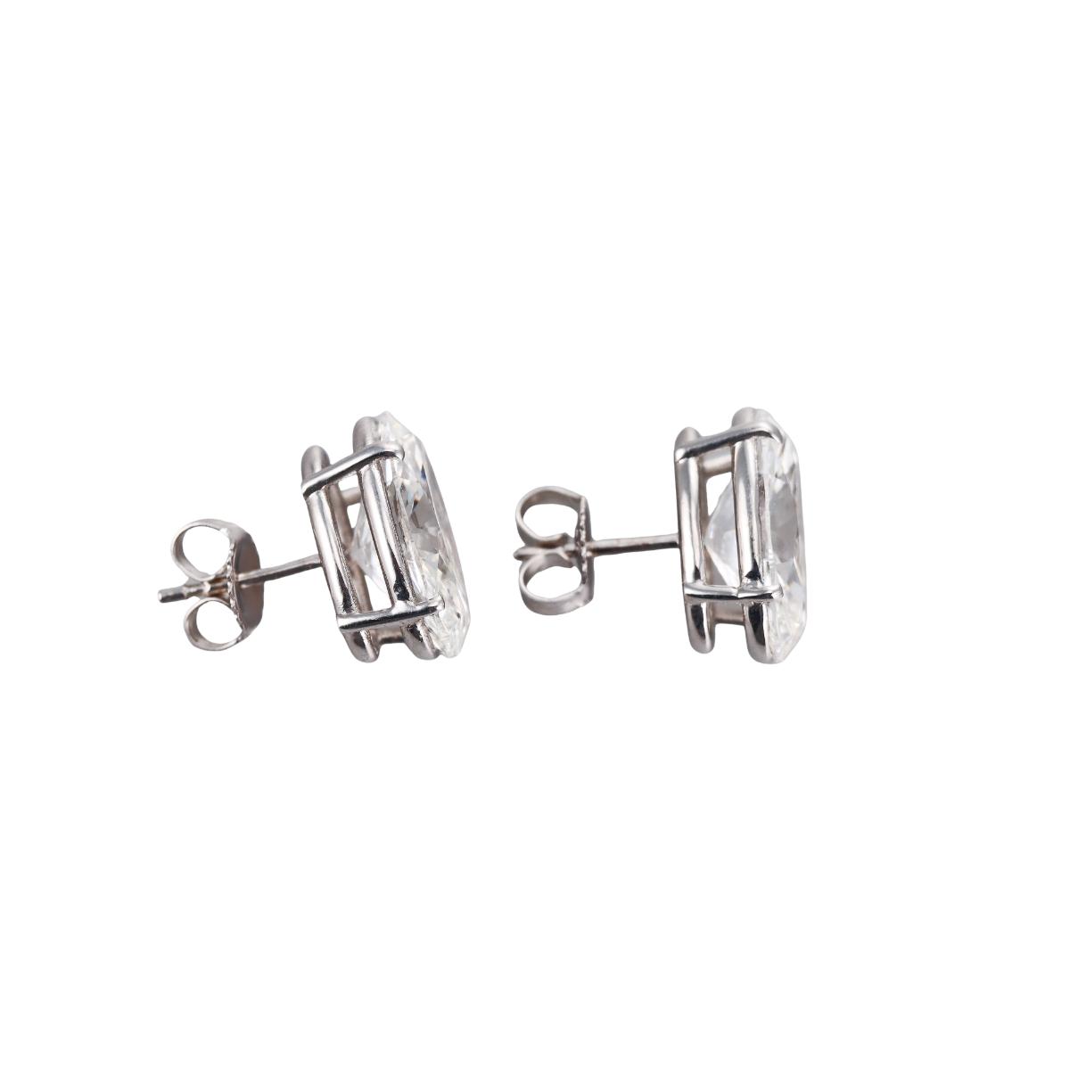 14k Solid Gold Lab Grown 11.16ctw F /VS2 Diamond Stud Earrings