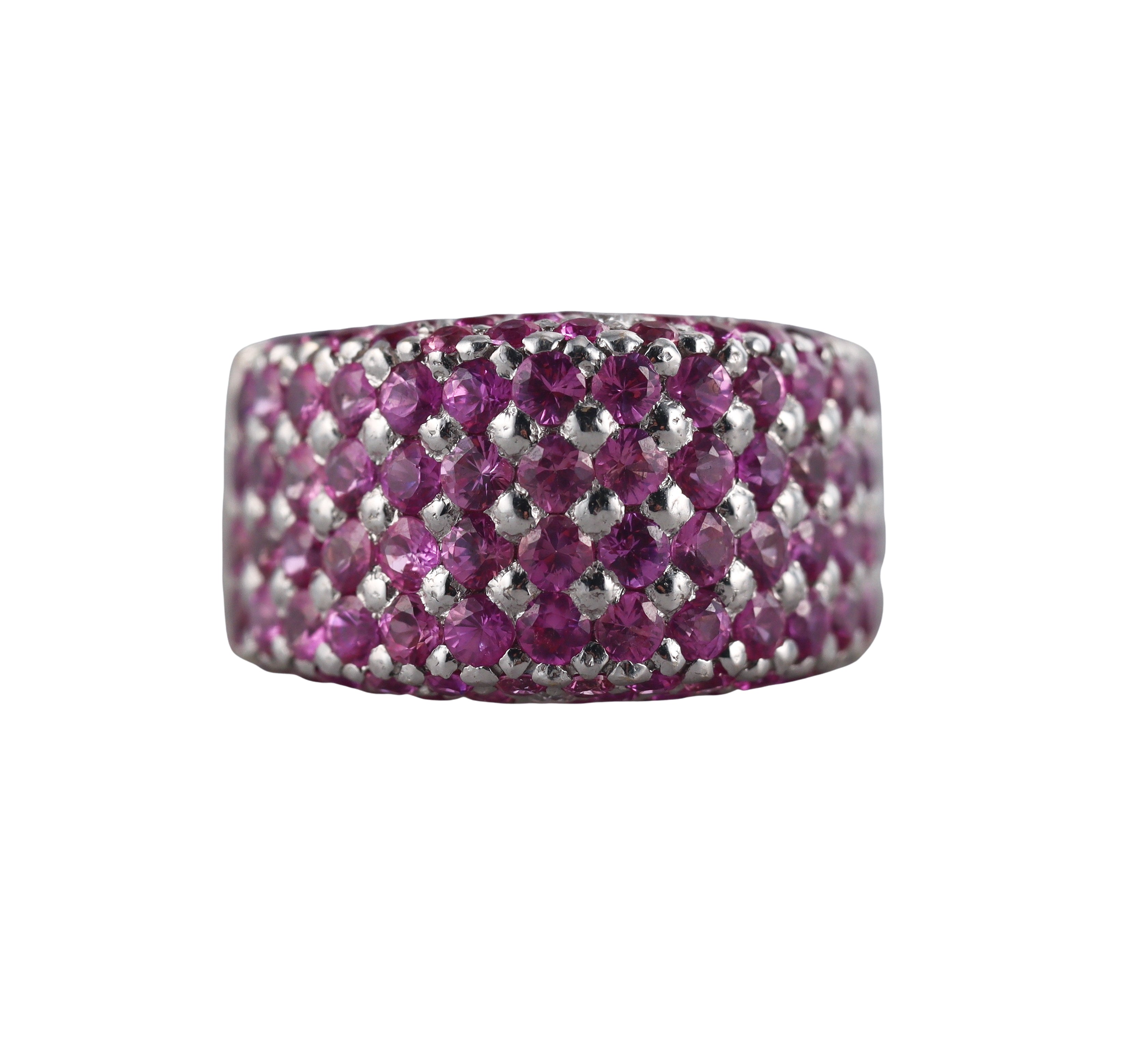 18k Gold Roberto Coin Pink Sapphire Dome Ring