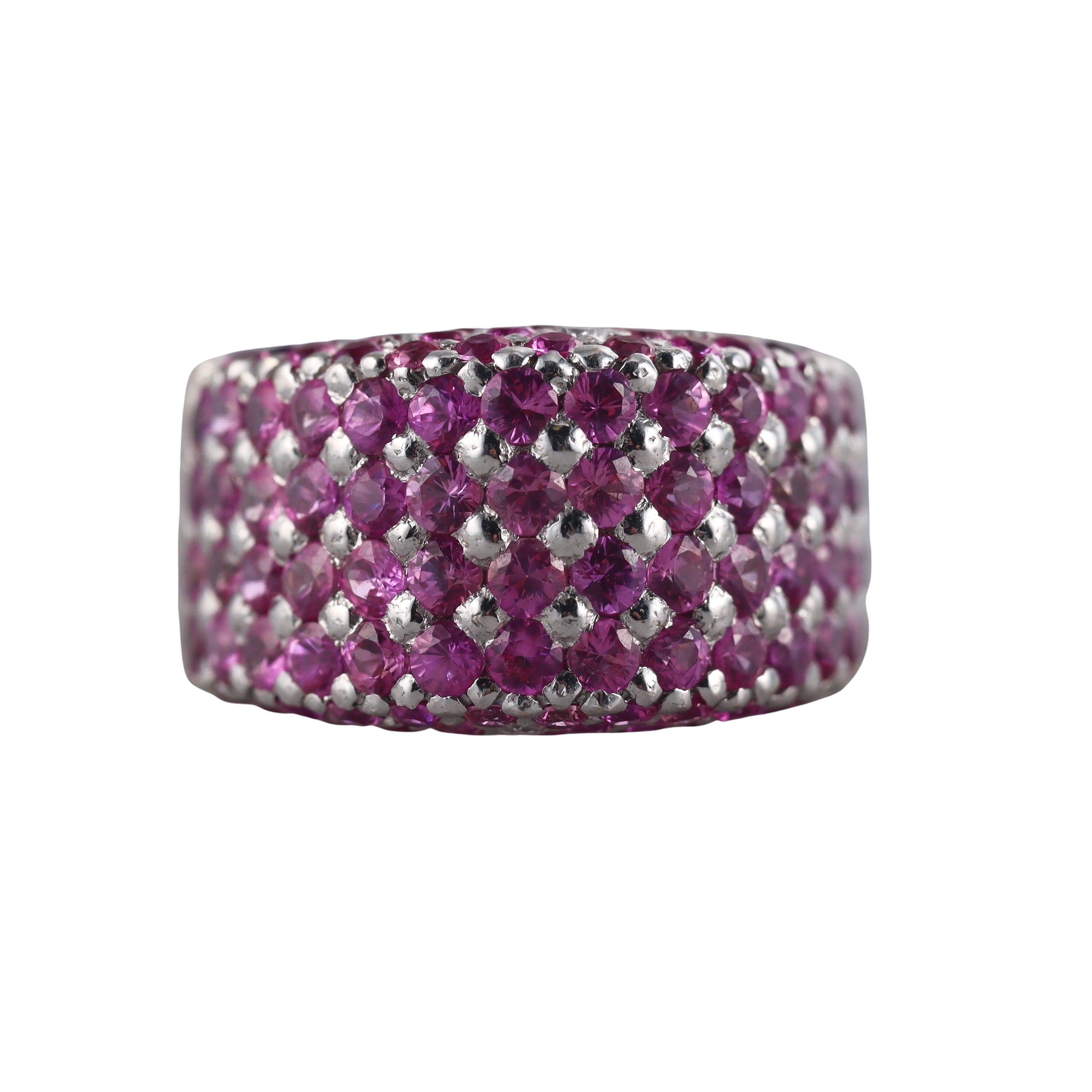 18k Gold Roberto Coin Pink Sapphire Dome Ring