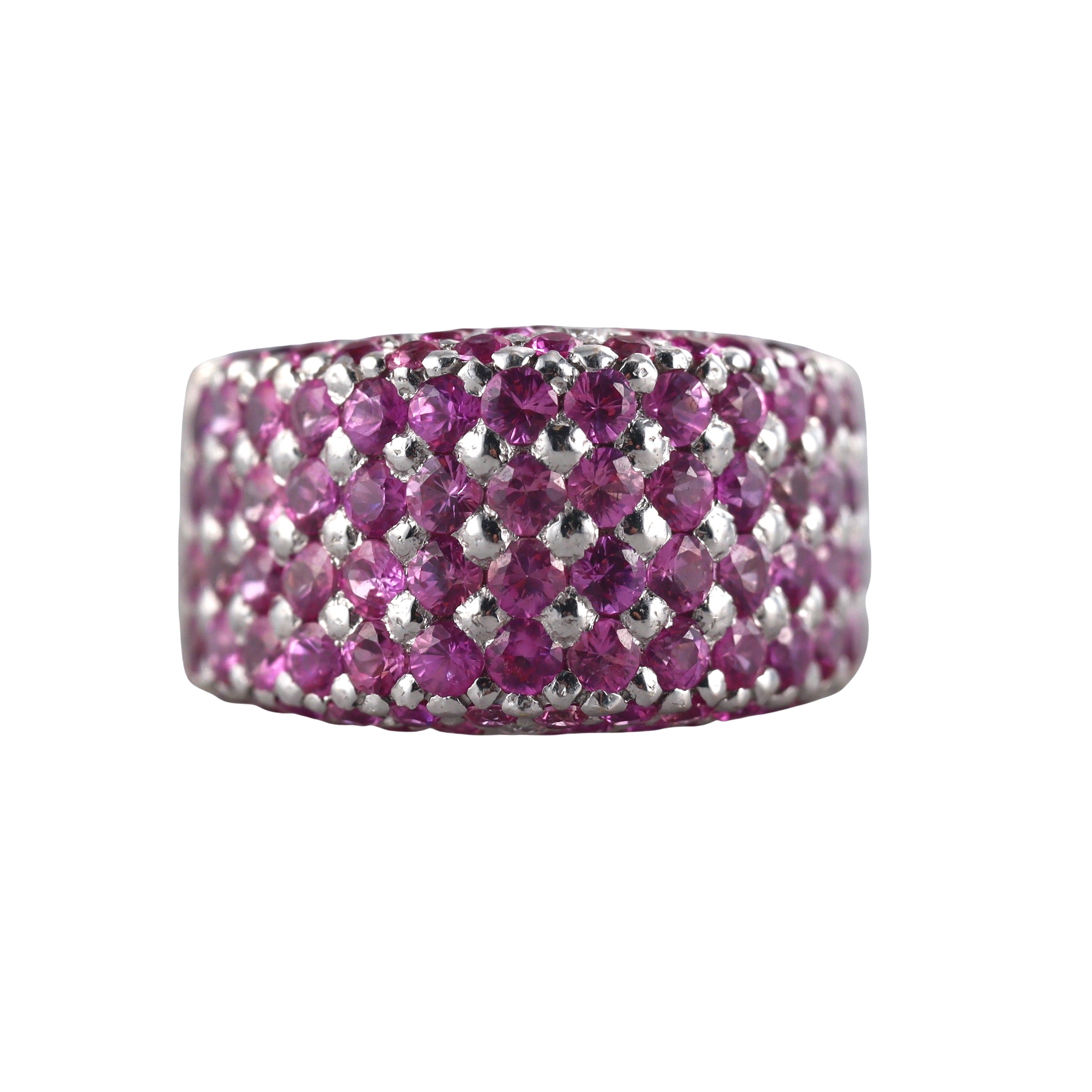 18k Gold Roberto Coin Pink Sapphire Dome Ring