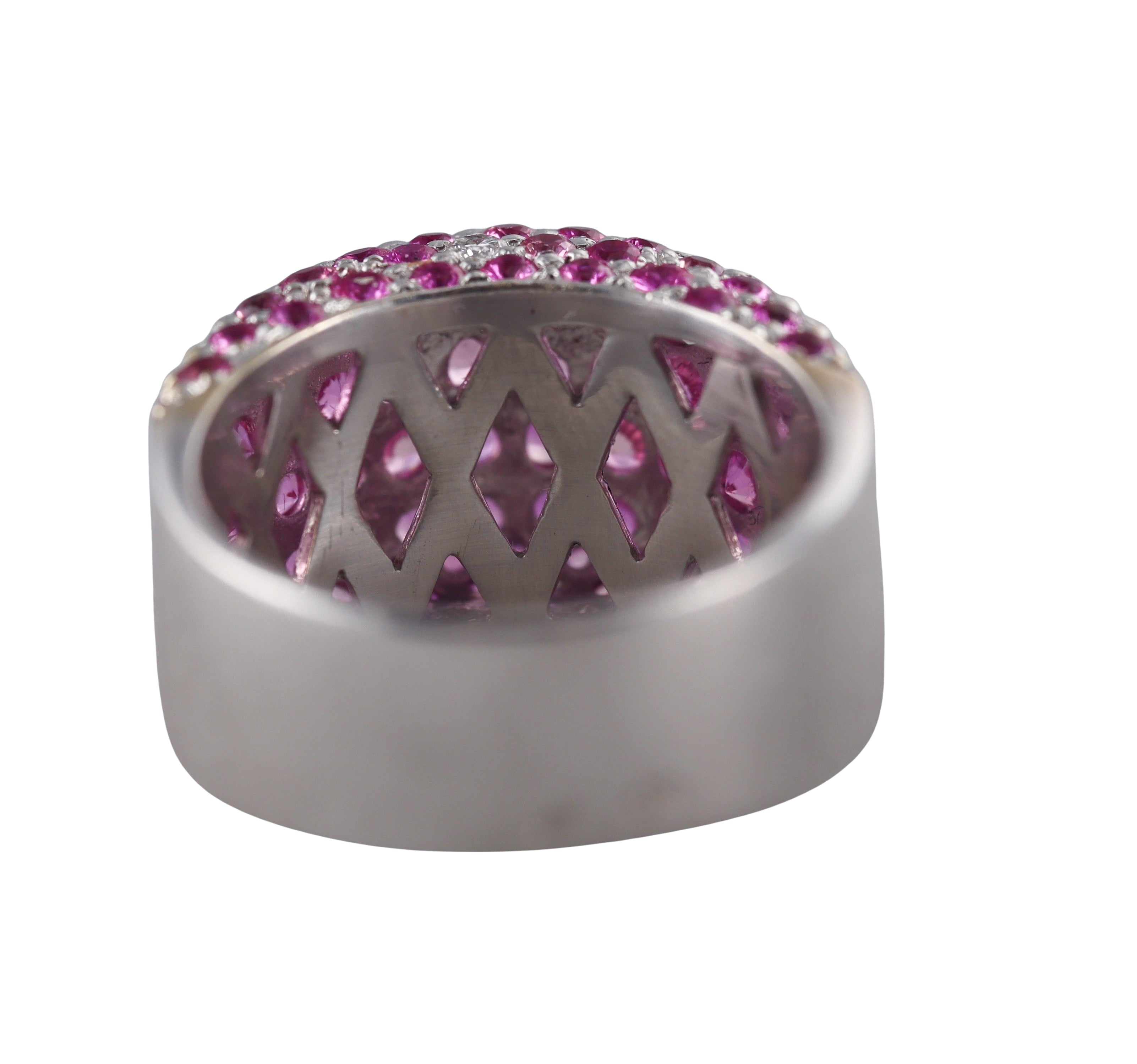 18k Gold Roberto Coin Pink Sapphire Dome Ring