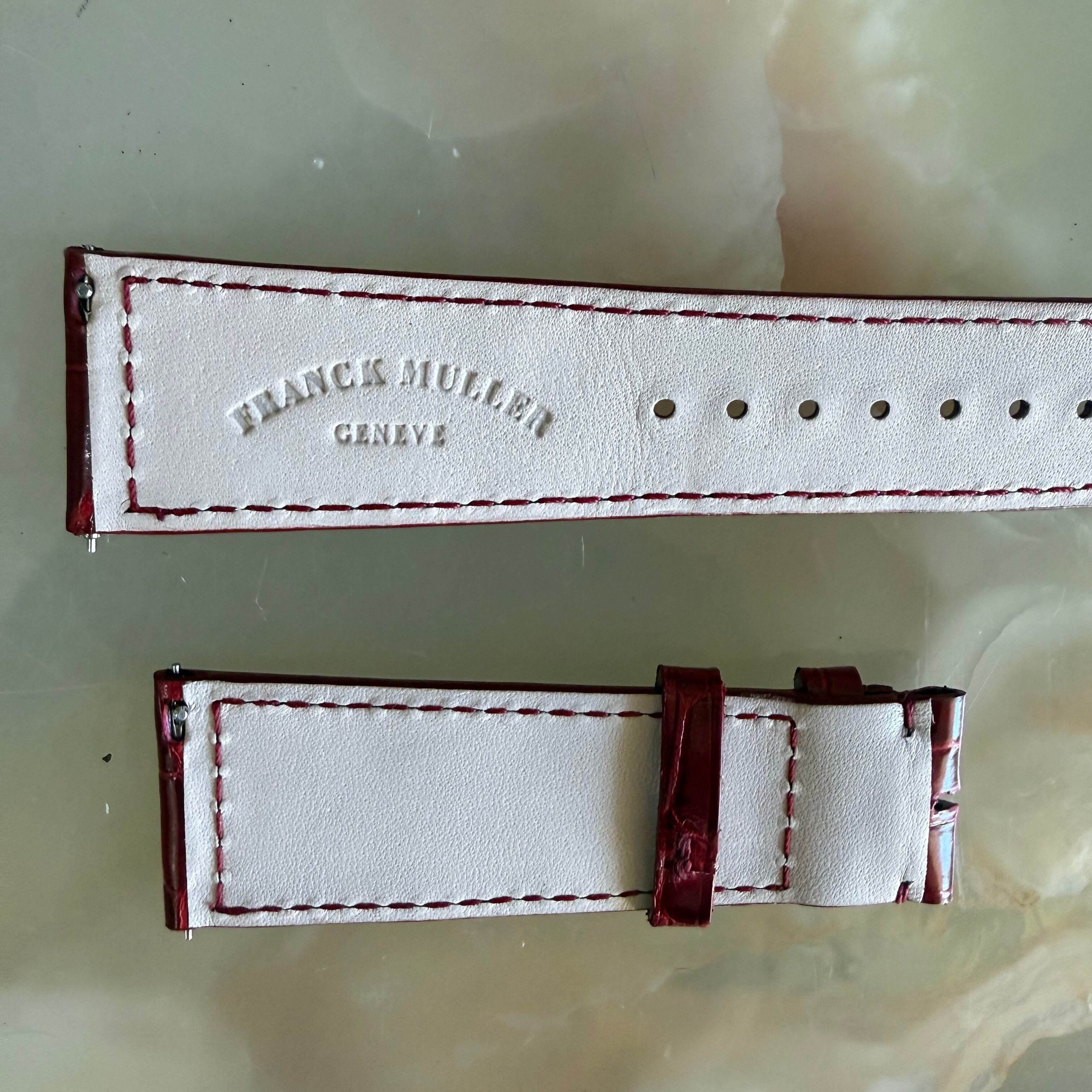 Authentic Franck Muller Red Crocodile Watch Strap Band 23mm