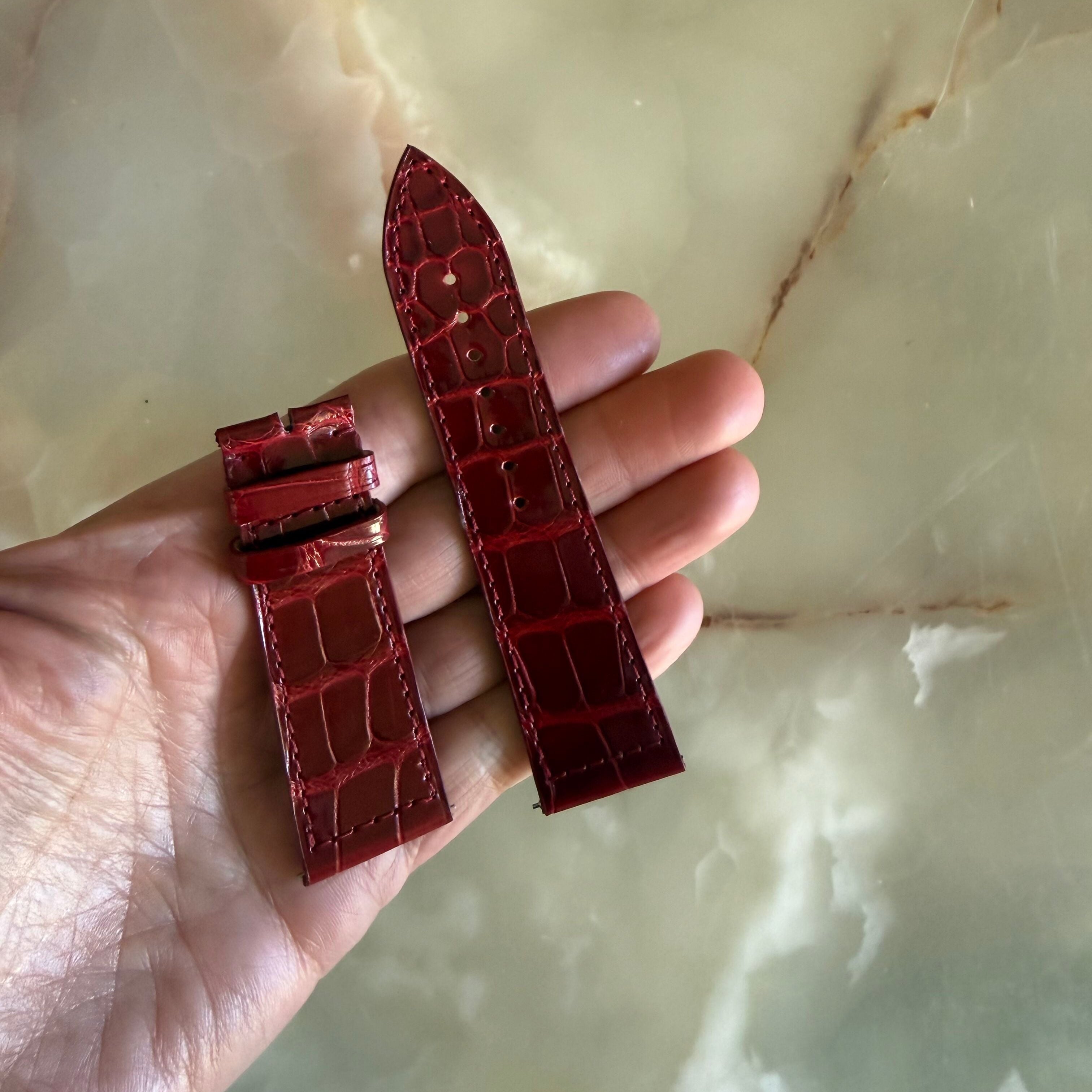 Authentic Franck Muller Red Crocodile Watch Strap Band 23mm