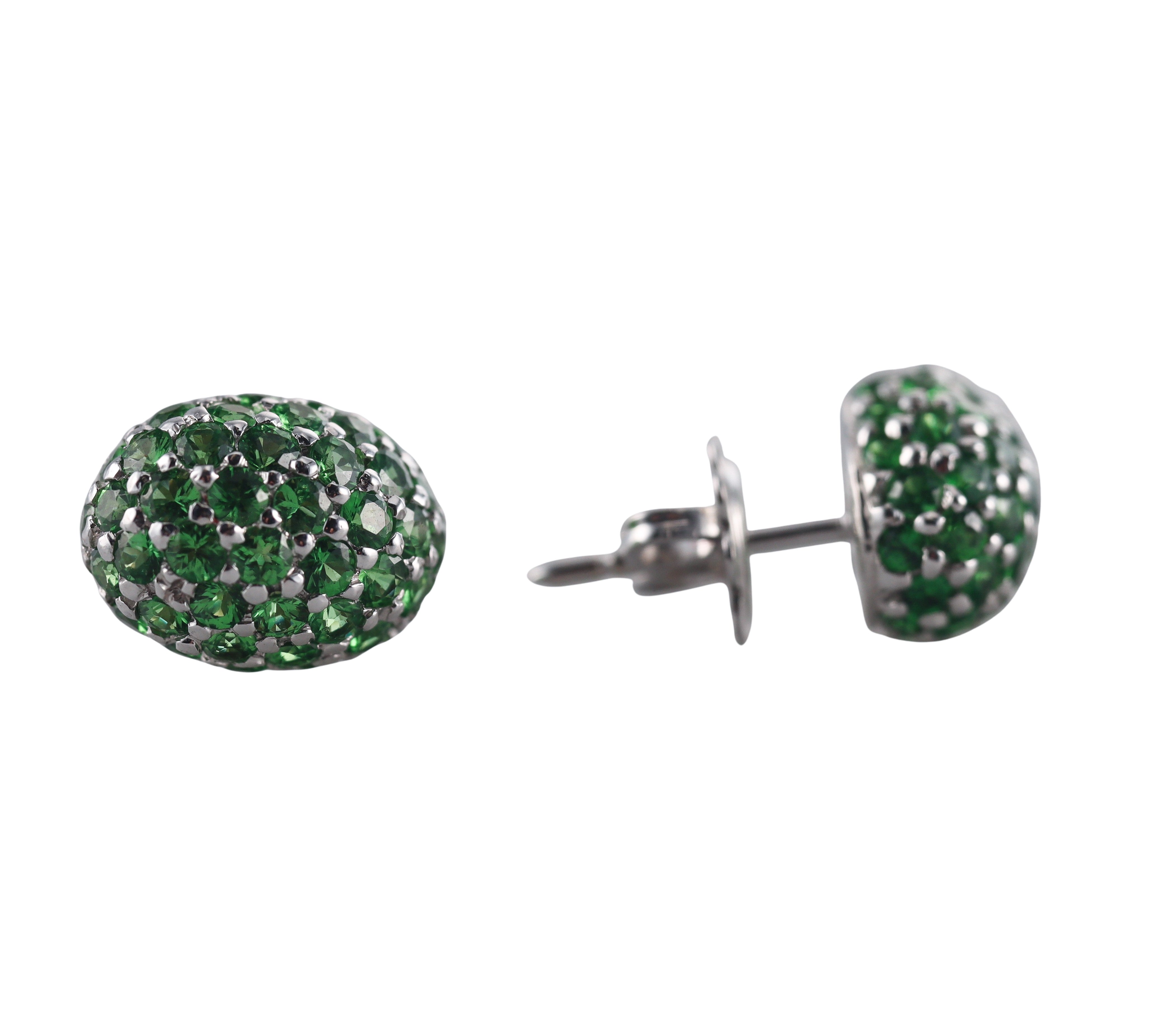 18k Gold Roberto Coin Demantoid Garnet Earrings