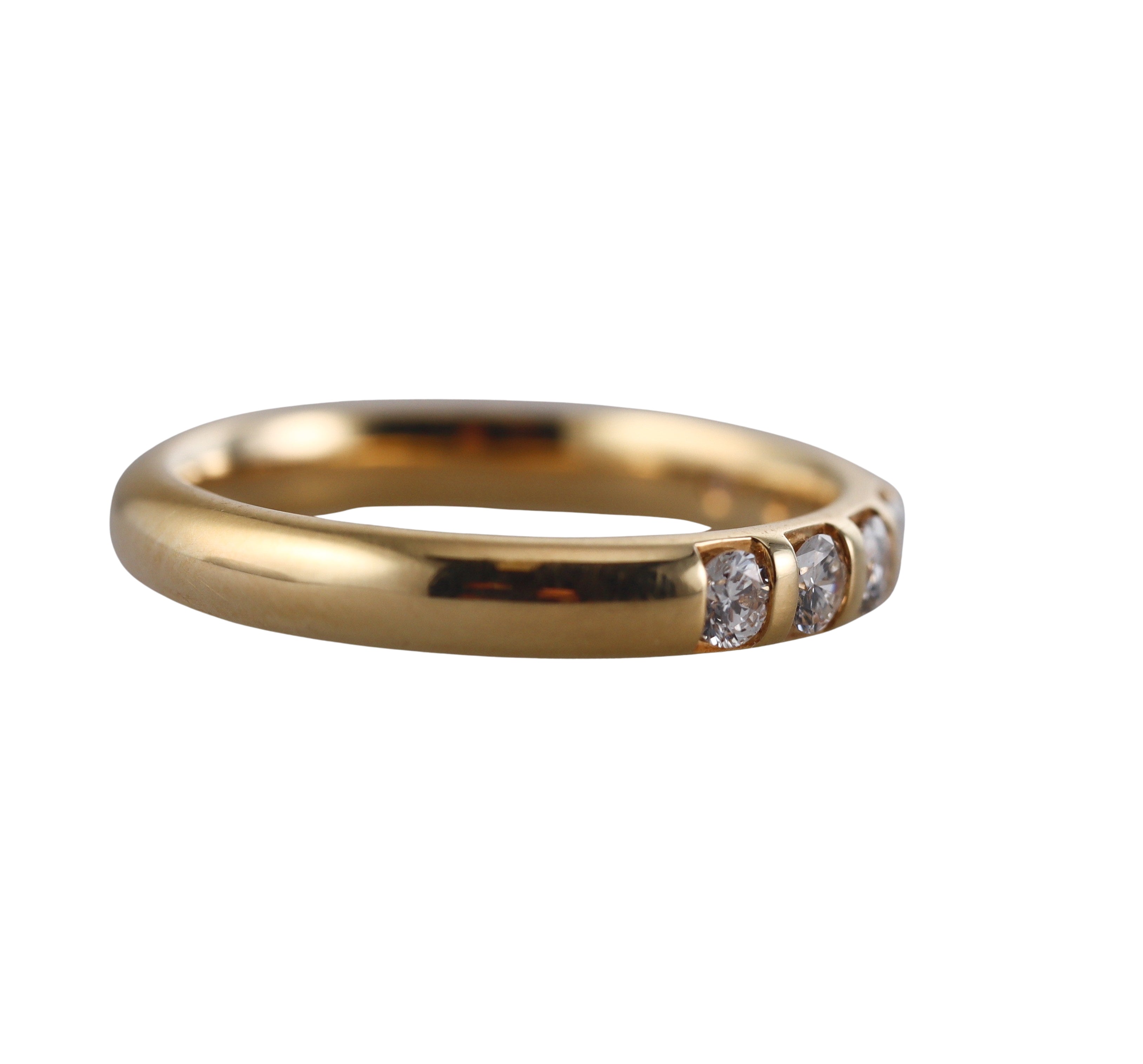 18k Gold Diamond Band Wedding Ring