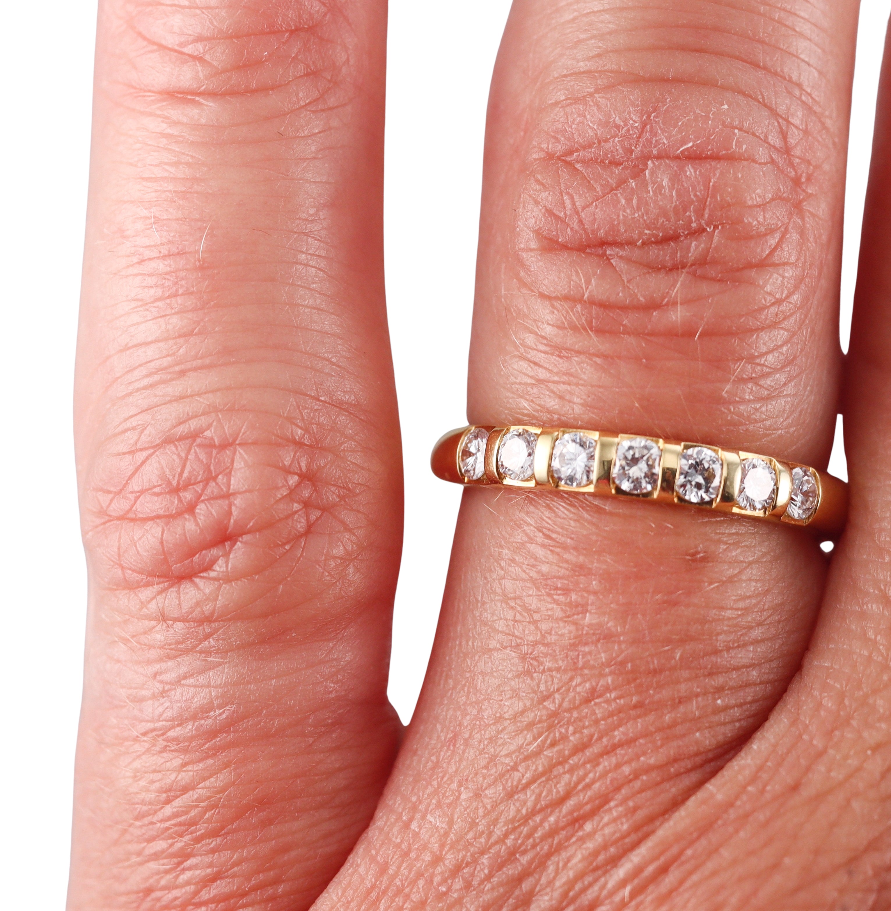 18k Gold Diamond Band Wedding Ring