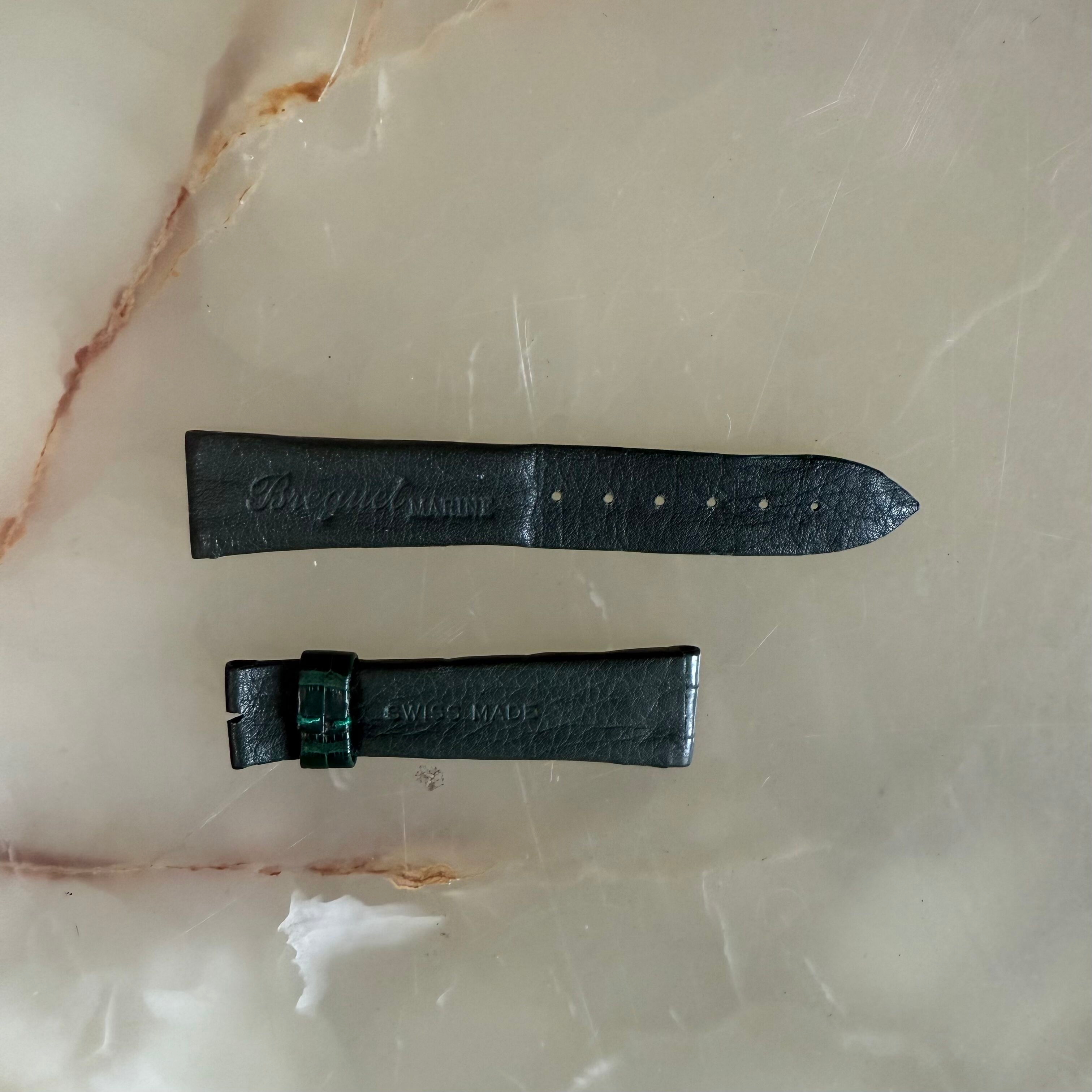 Authentic Breguet Green Alligator Watch Strap Band 20mm Padded & Stitched