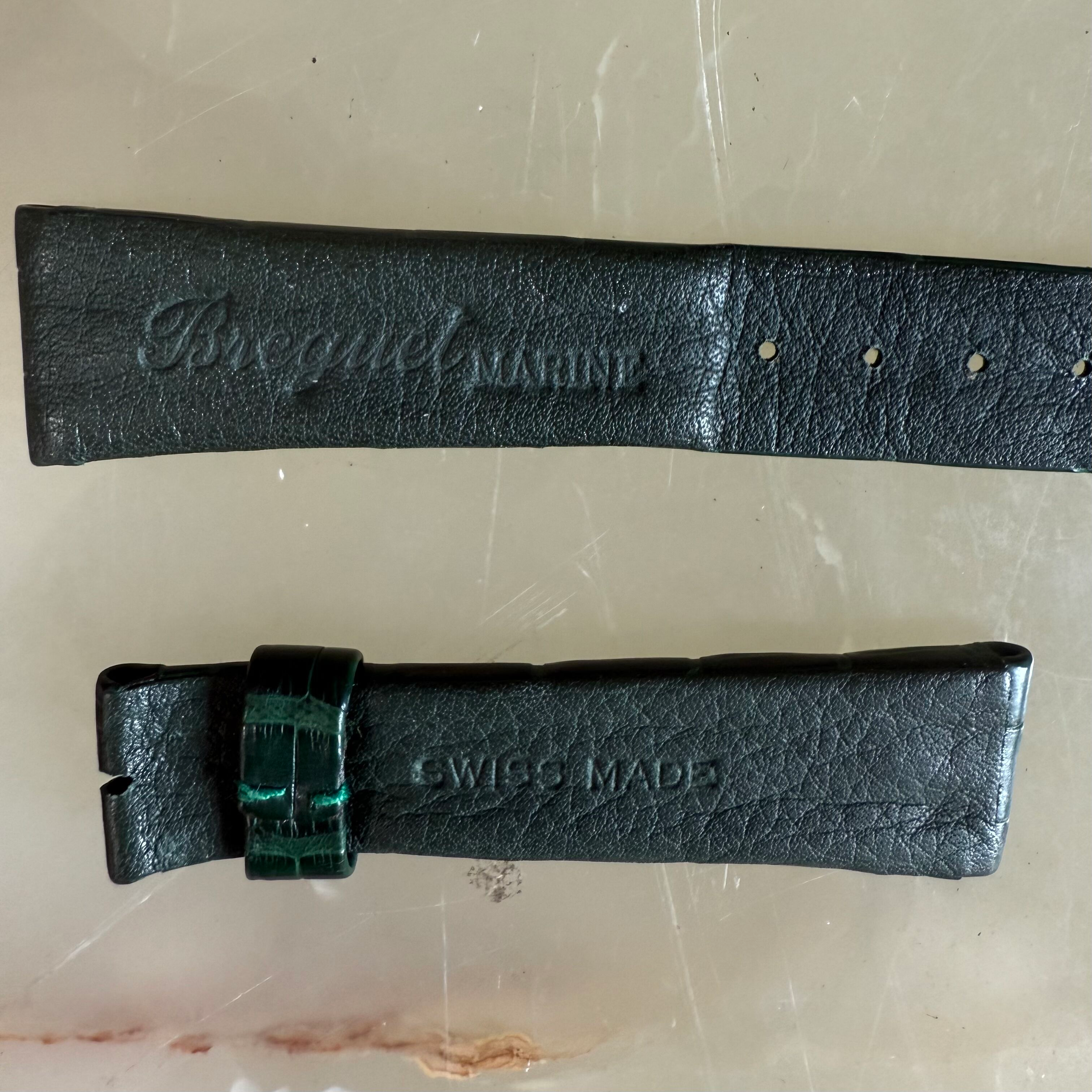Authentic Breguet Green Alligator Watch Strap Band 20mm Padded & Stitched
