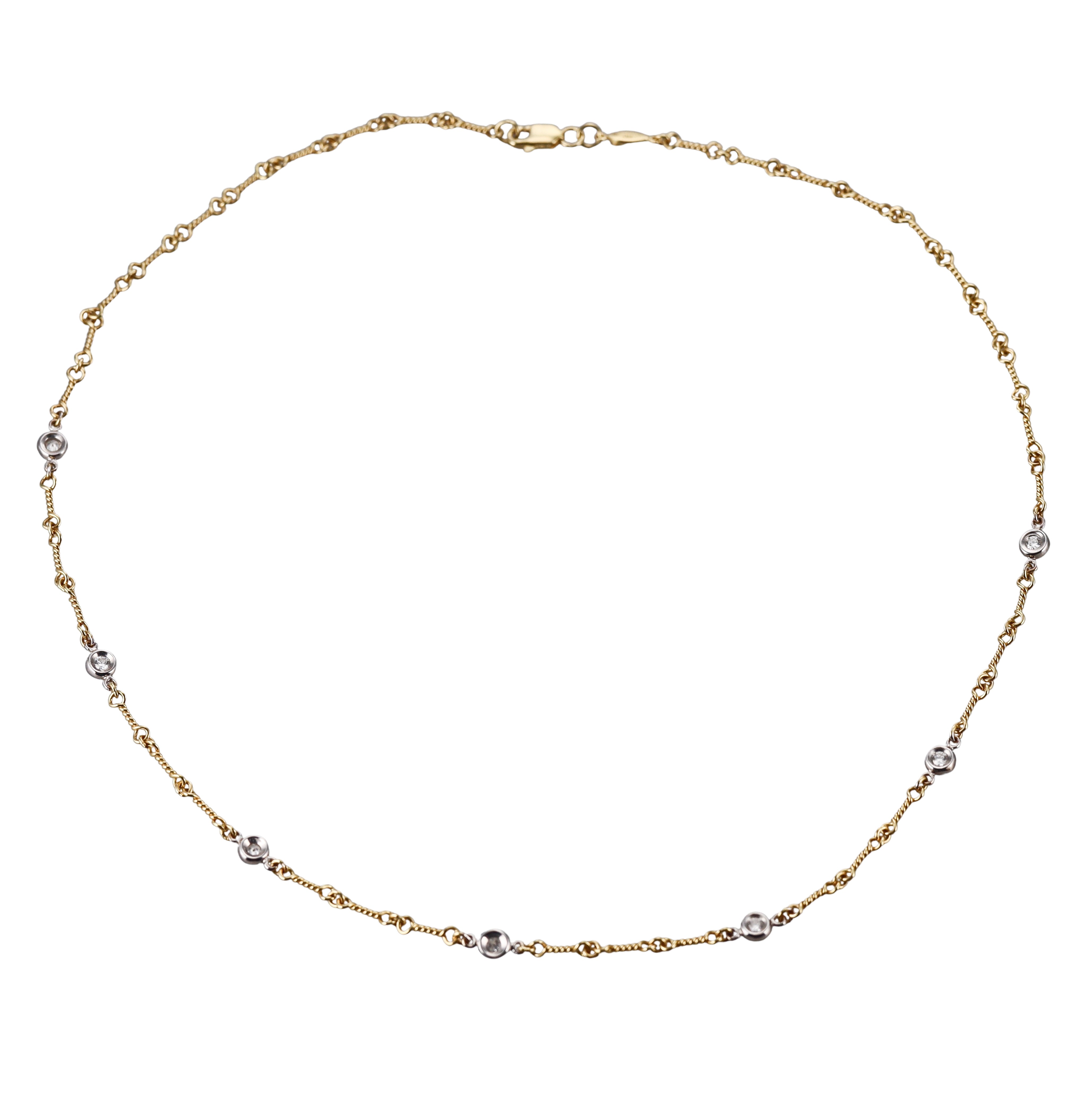Roberto Coin Diamond Gold Chain Necklace