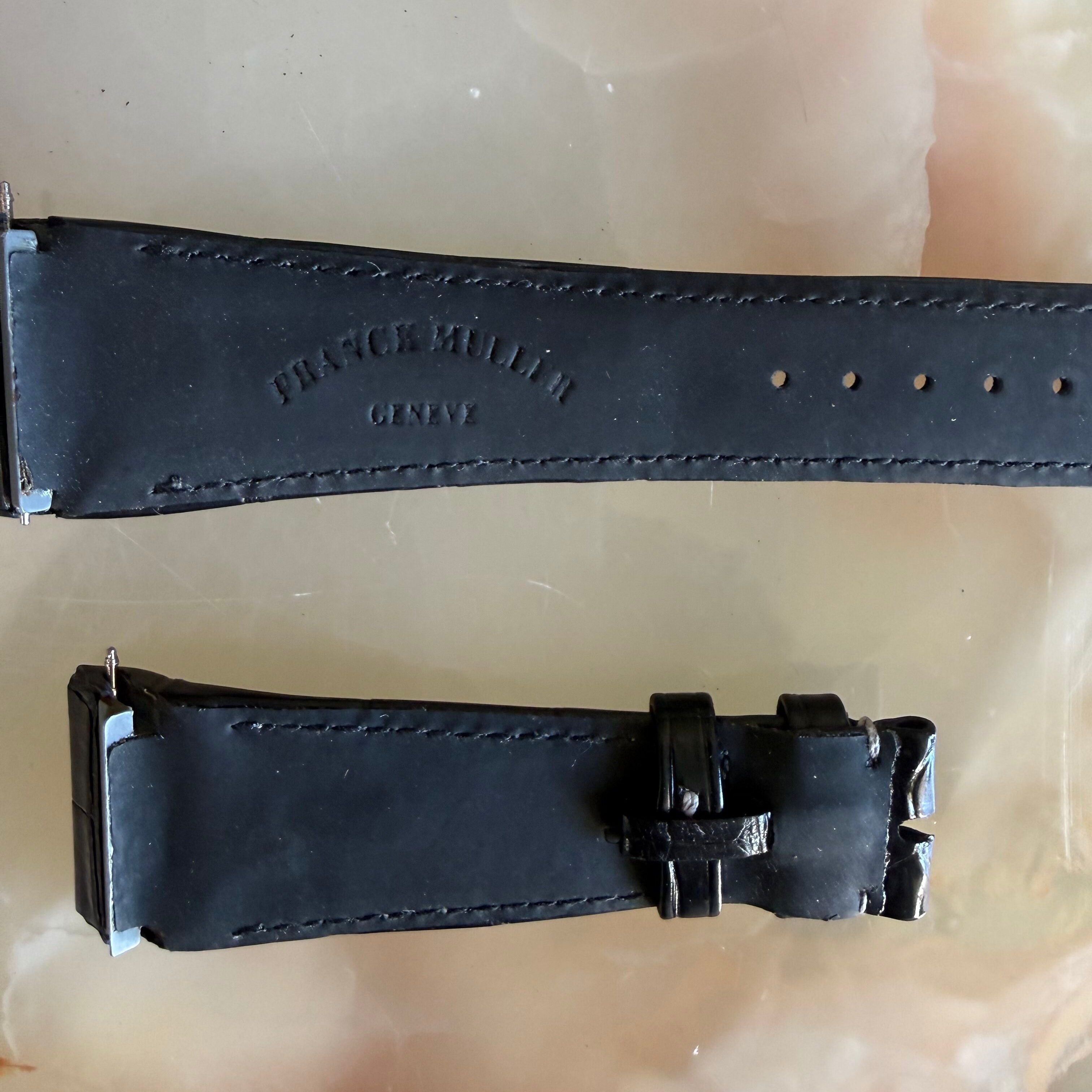 Authentic Franck Muller Black Crocodile Quick Release Watch Strap Band 24mm