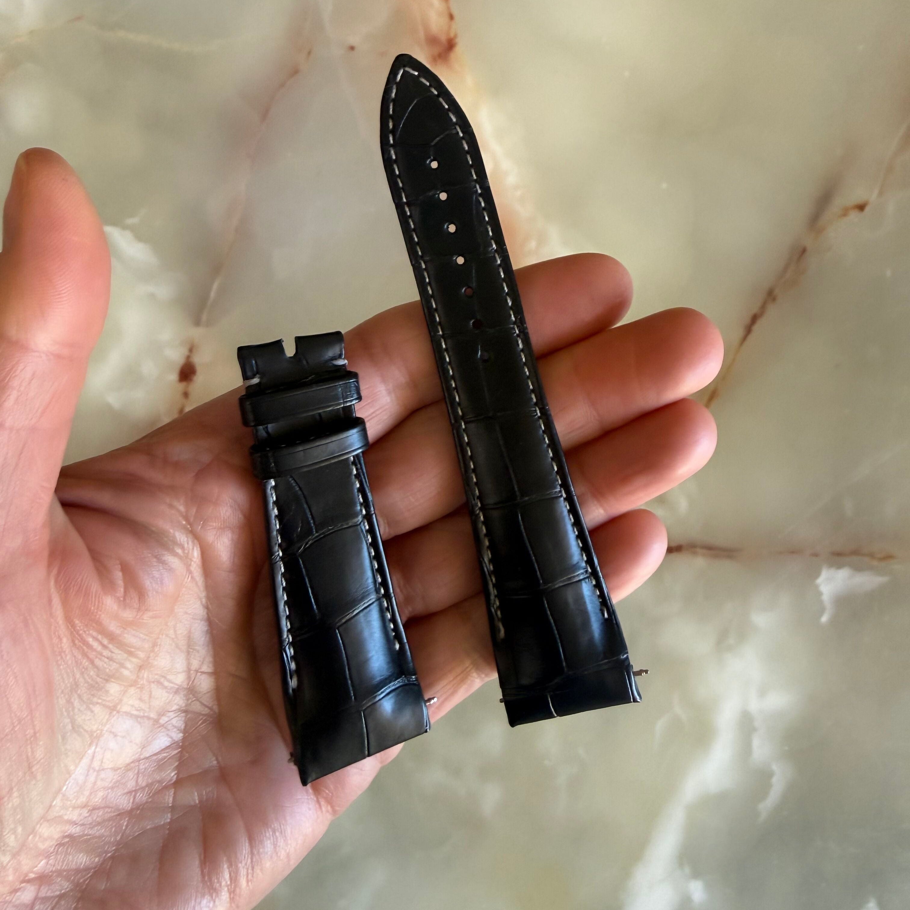 Authentic Franck Muller Black Crocodile Quick Release Watch Strap Band 24mm