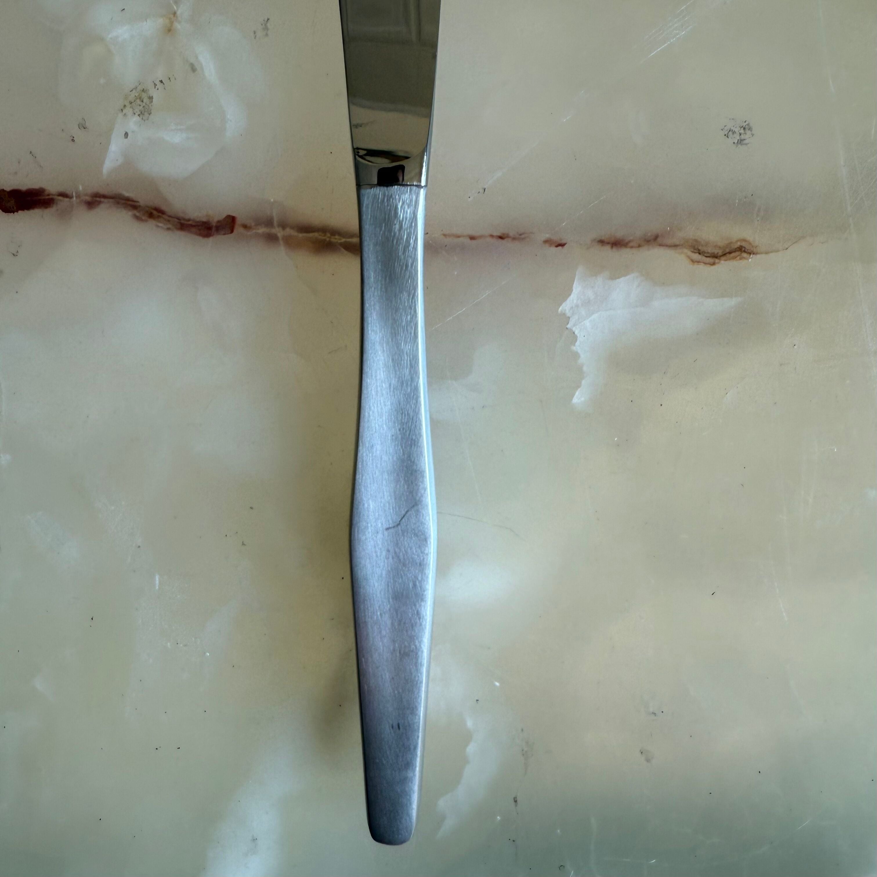 Christofle Alpha Stainless Steel Cheese Knife 2 Prongs 2414028